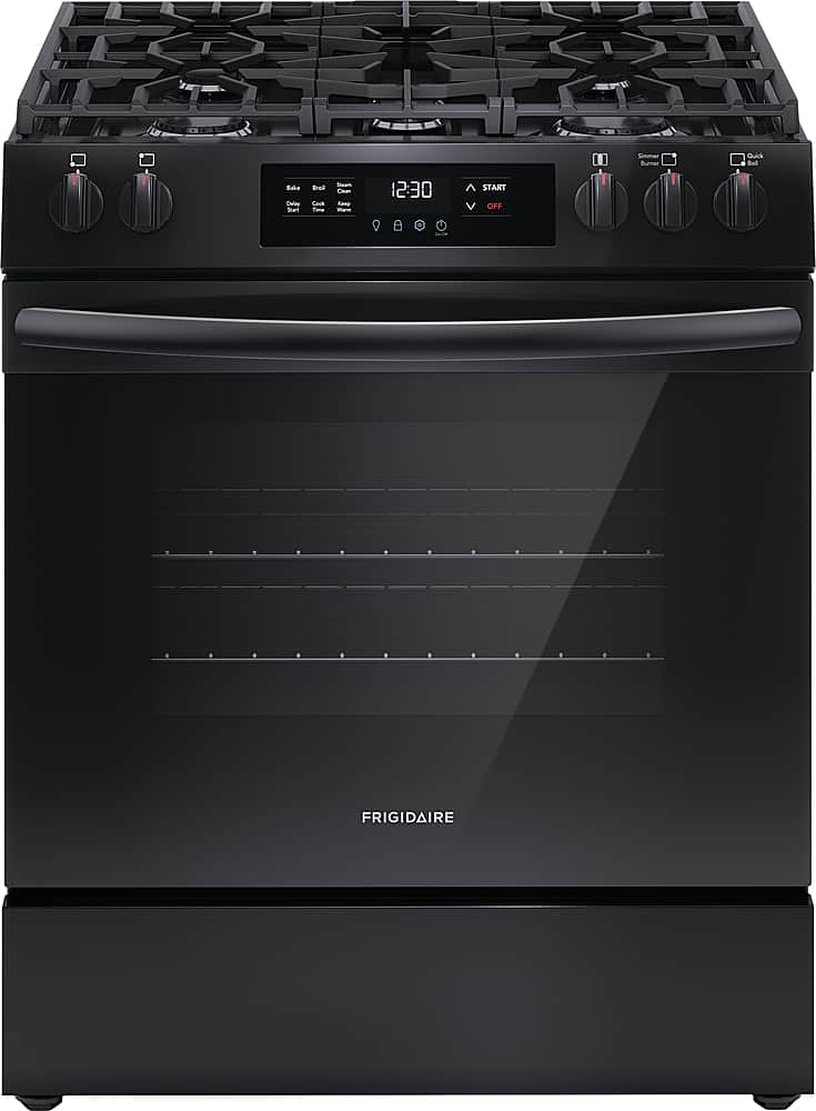 Frigidaire - 5.1 Cu. Ft Freestanding Gas Range with Quick Boil Burner - Black product image