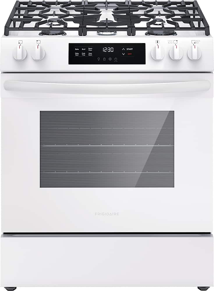 Frigidaire - 5.1 Cu. Ft. Freestanding Gas Range with Quick Boil Burner - White product image