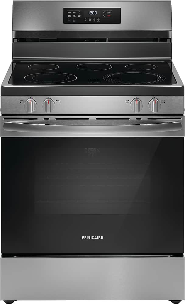 Frigidaire - 5.3 Cu. Ft. Freestanding Electric Range with Air Fry - Stainless Steel product image