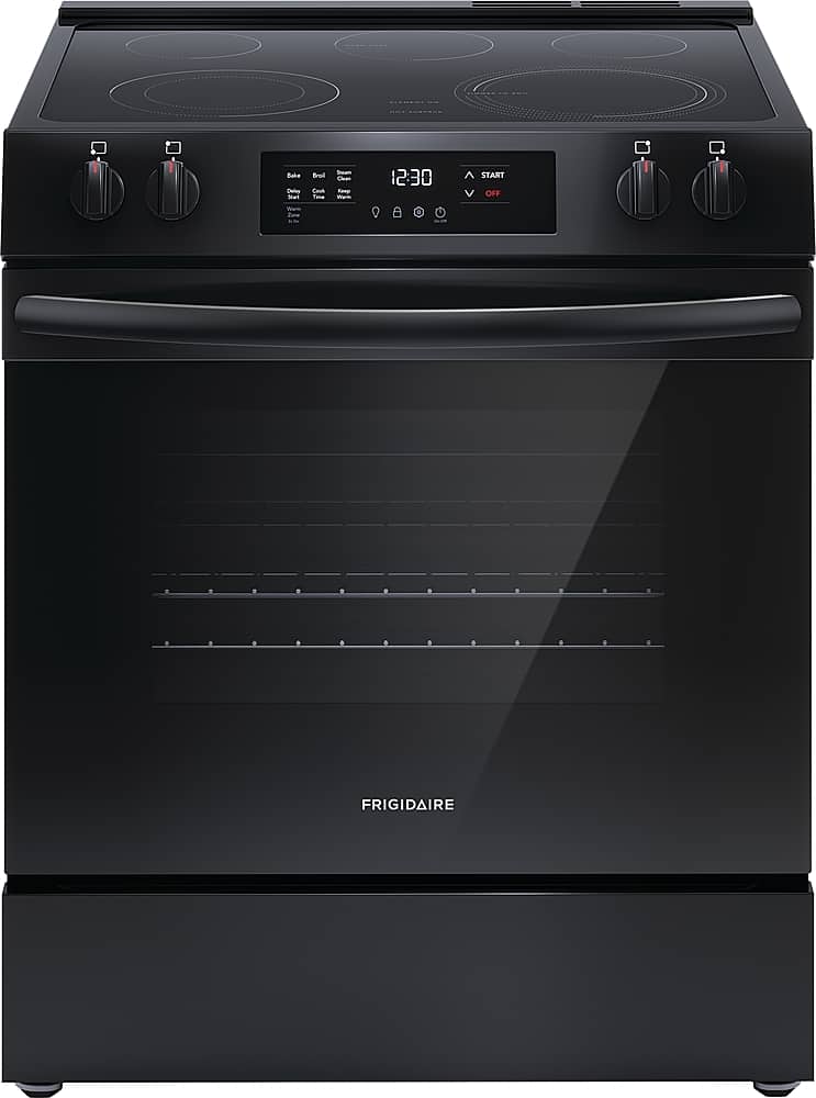 Frigidaire - 5.3 Cu. Ft. Freestanding Electric Range with Steam-cleaning and EvenTemp - Black product image