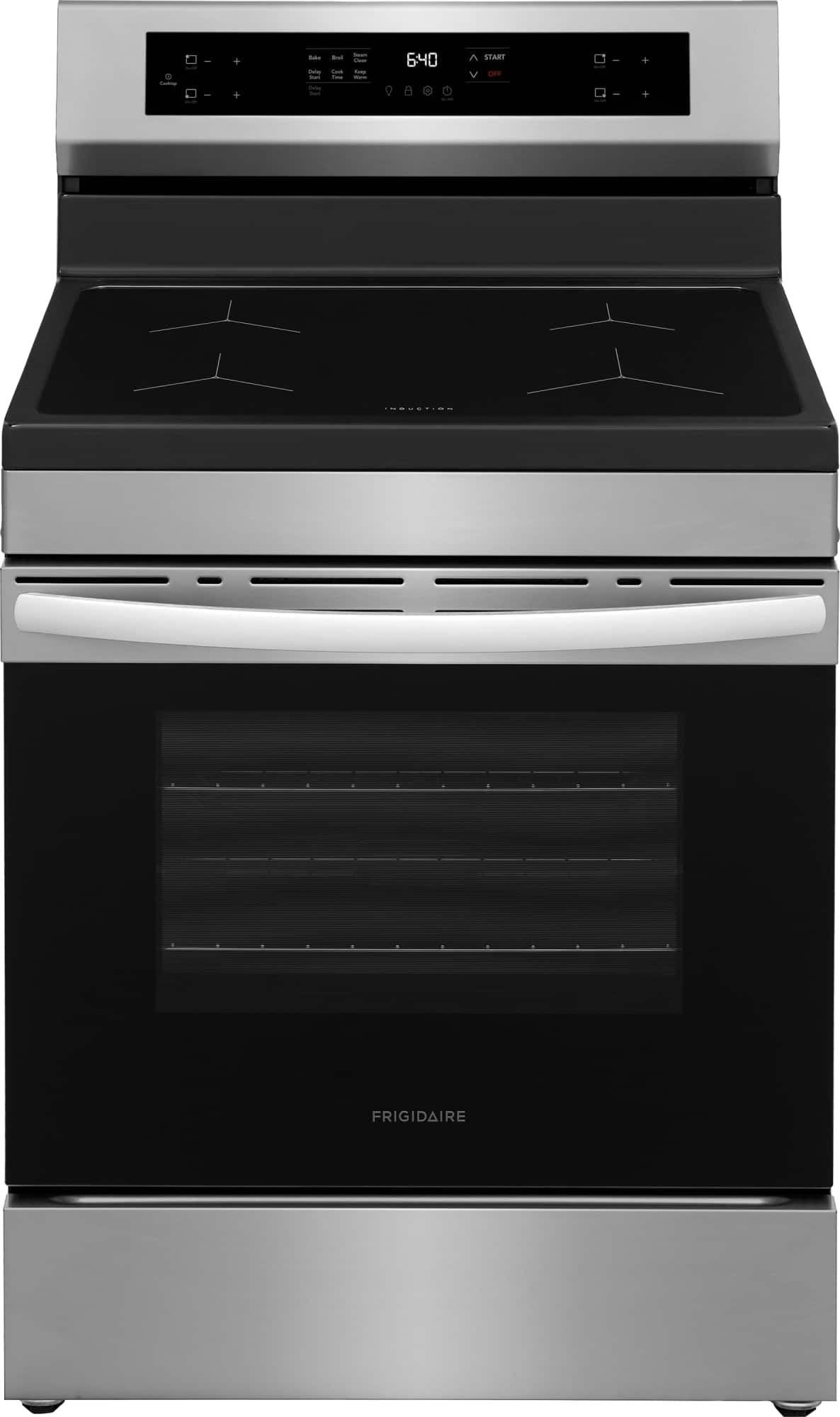 Frigidaire - 5.3 Cu. Ft. Freestanding Induction Range with 3,600-Watt Power Boil Element and Steam Clean - Stainless Steel p…