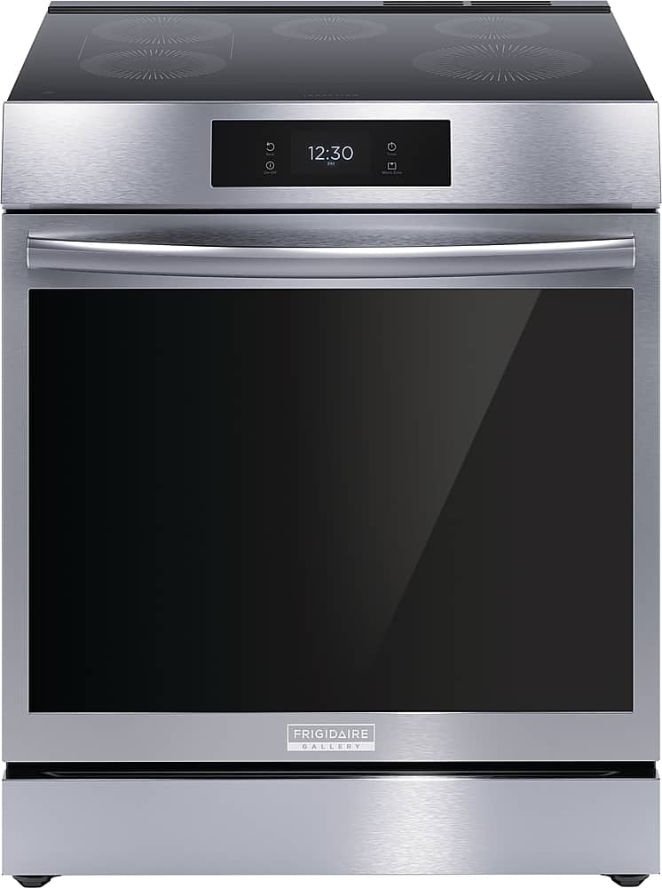 Frigidaire - Gallery 6.2 Cu. Ft Freestanding Electric Induction Total Convection Range with Self-cleaning - Stainless Steel…