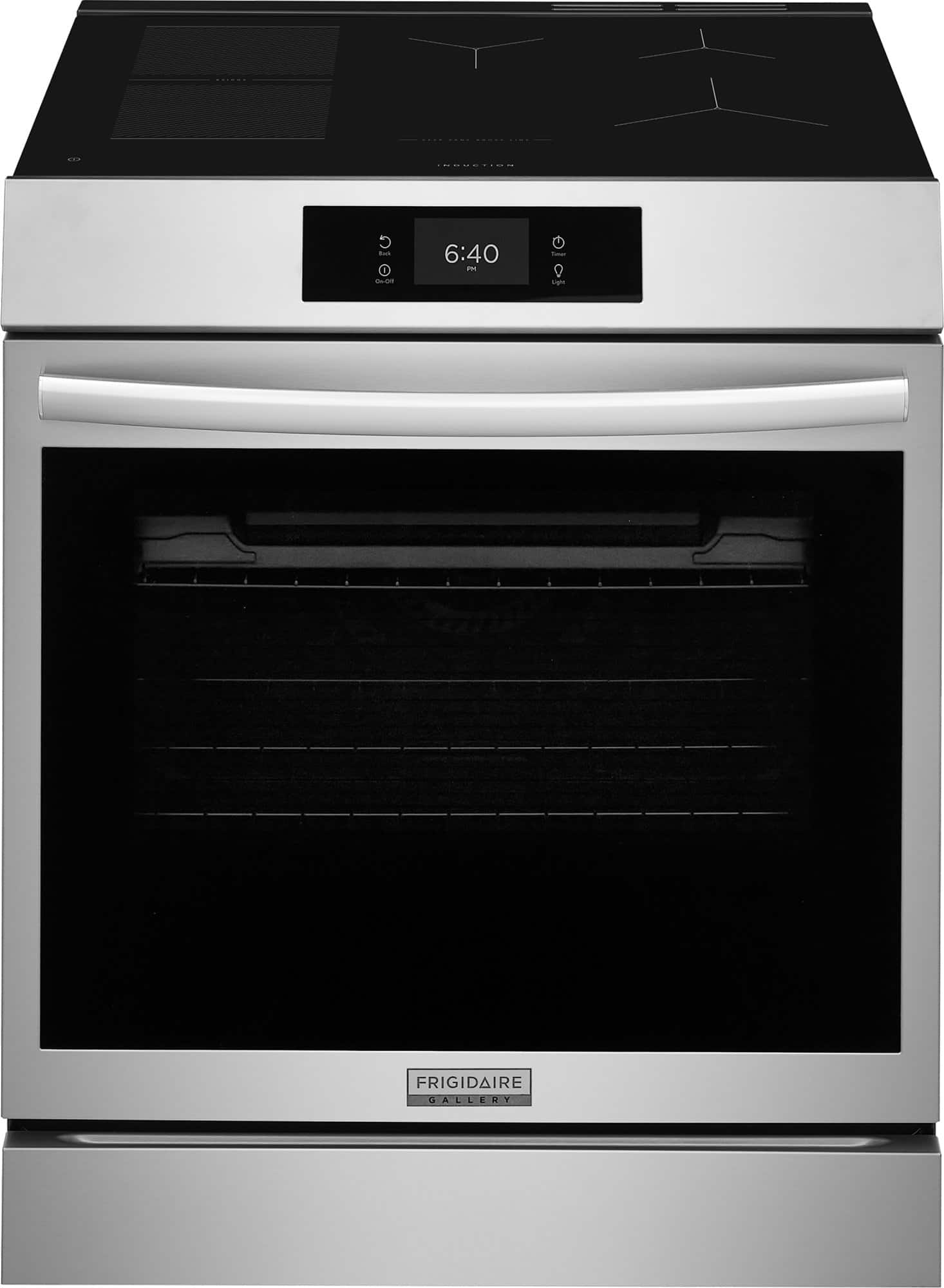 Frigidaire - Gallery 6.2 Cu. Ft. Slide-In Electric Induction Range with Stone-Baked Pizza and 15+ Ways to Cook - Stainless S…