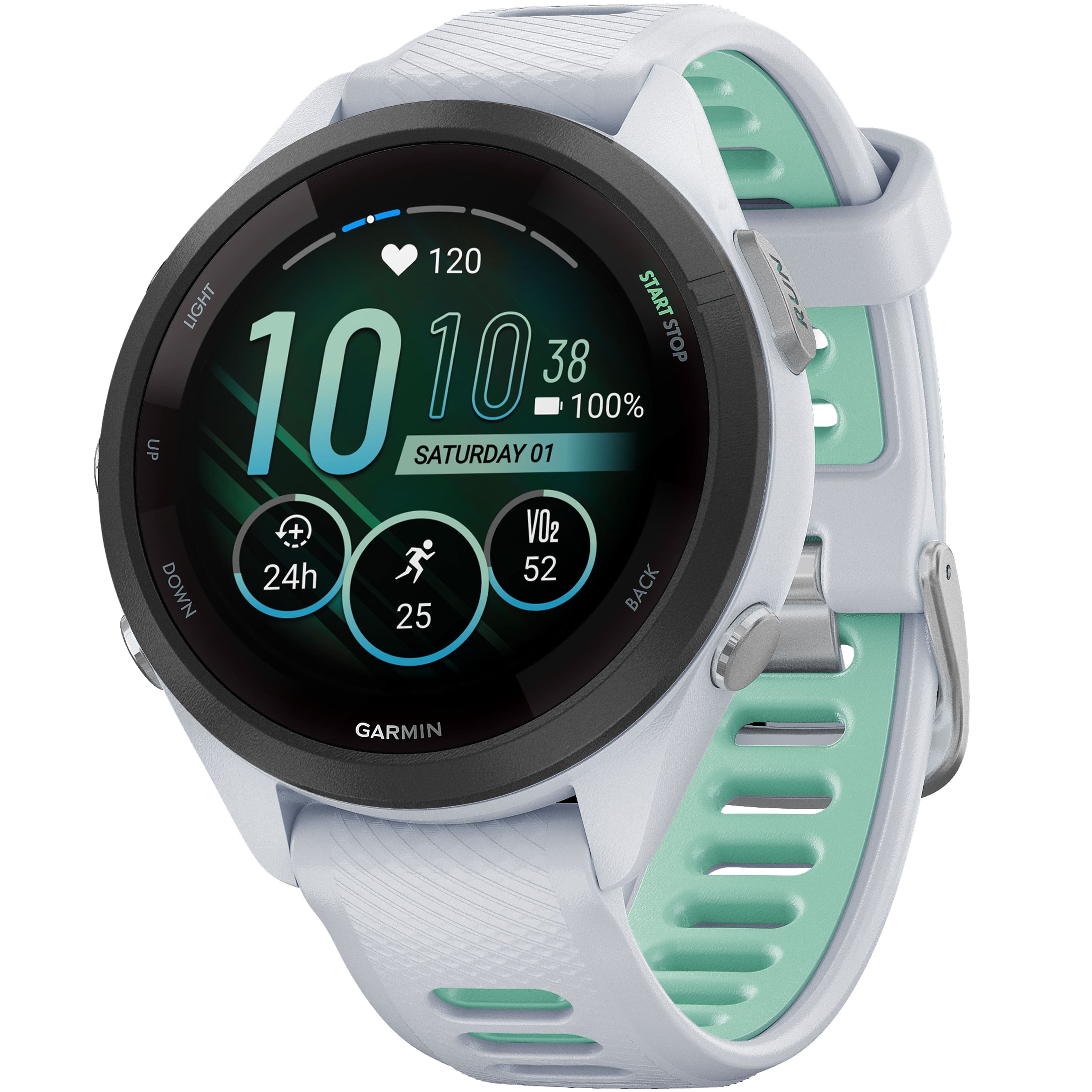 Garmin - Forerunner 265S GPS Smartwatch 42 mm Fiber-reinforced polymer - Black/Whitestone - (2023) product image