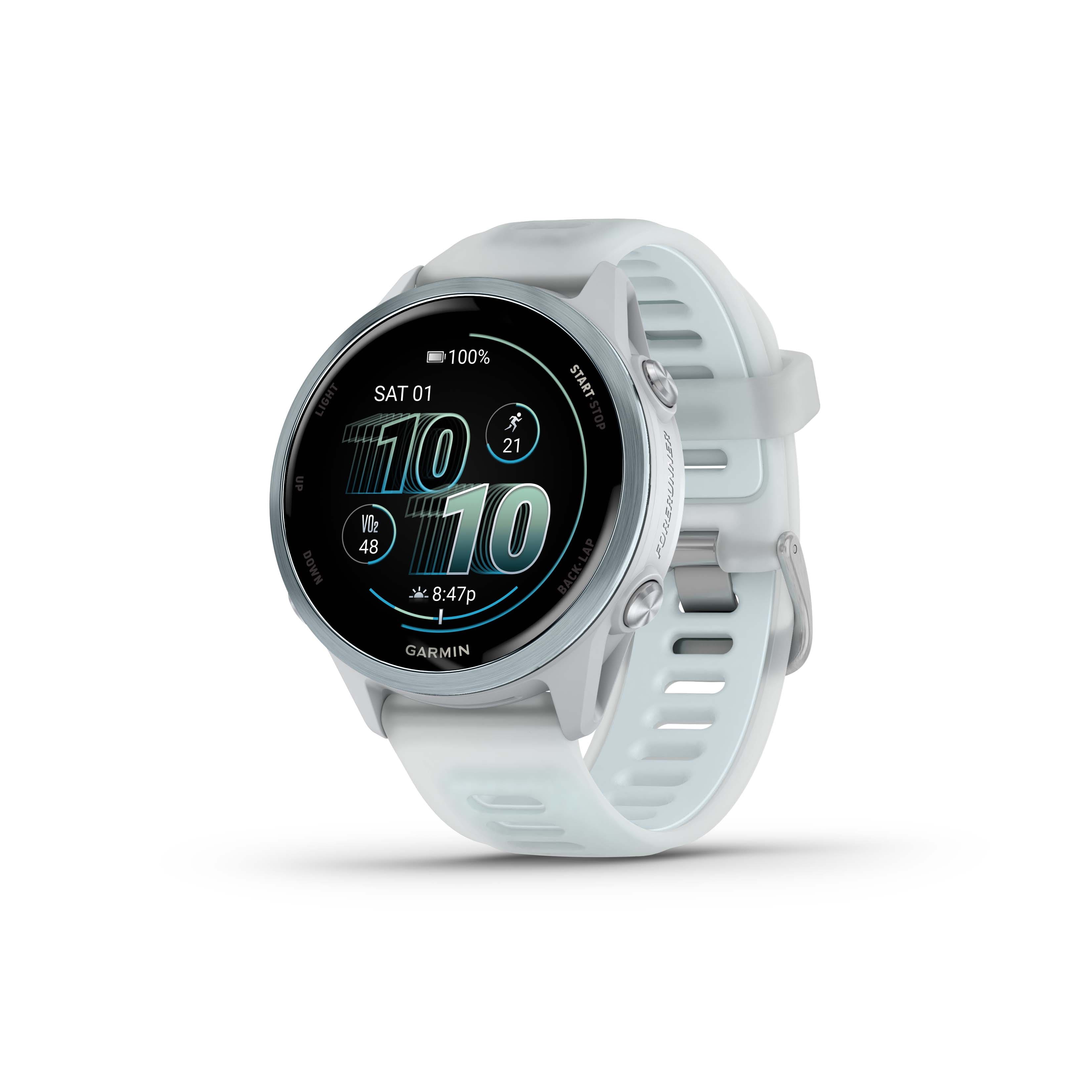 Garmin - Forerunner 570 GPS Smartwatch 42 mm Aluminum - Cloud Blue Aluminum - (2025) product image