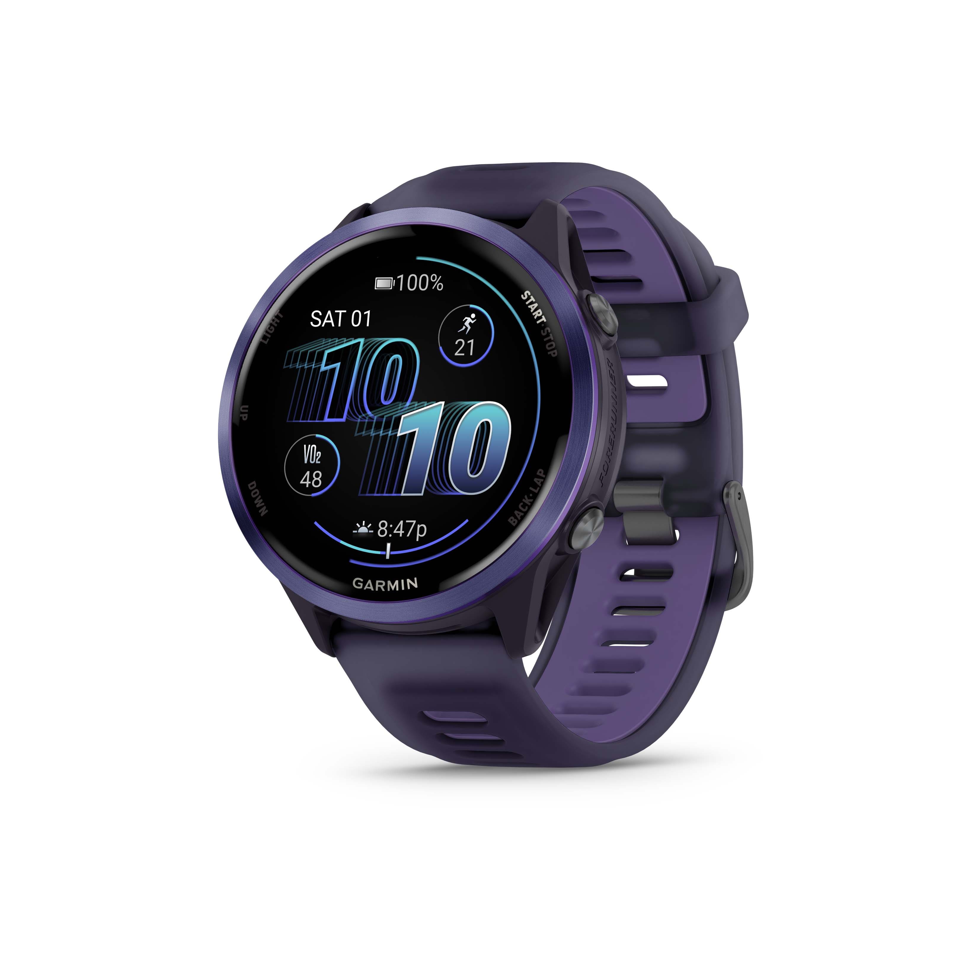 Garmin - Forerunner 570 GPS Smartwatch 47 mm Aluminum - Indigo Aluminum - (2025) product image