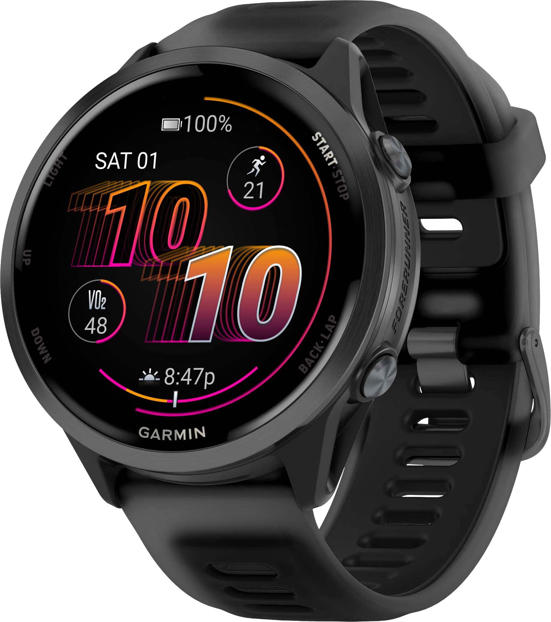 Garmin - Forerunner 570 GPS Smartwatch 47 mm Aluminum - Slate Gray Aluminum - (2025) product image