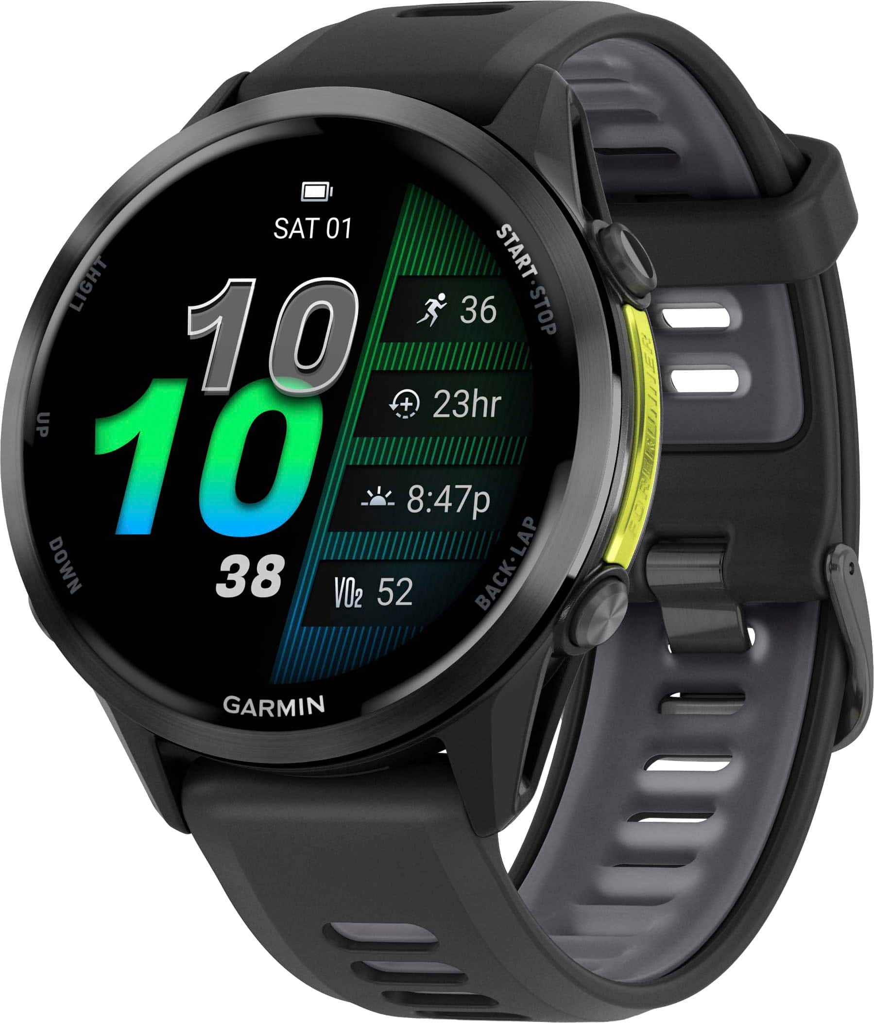 Garmin - Forerunner 970 GPS Smartwatch 47 mm Titanium - Carbon Gray DLC Titanium - (2025) product image