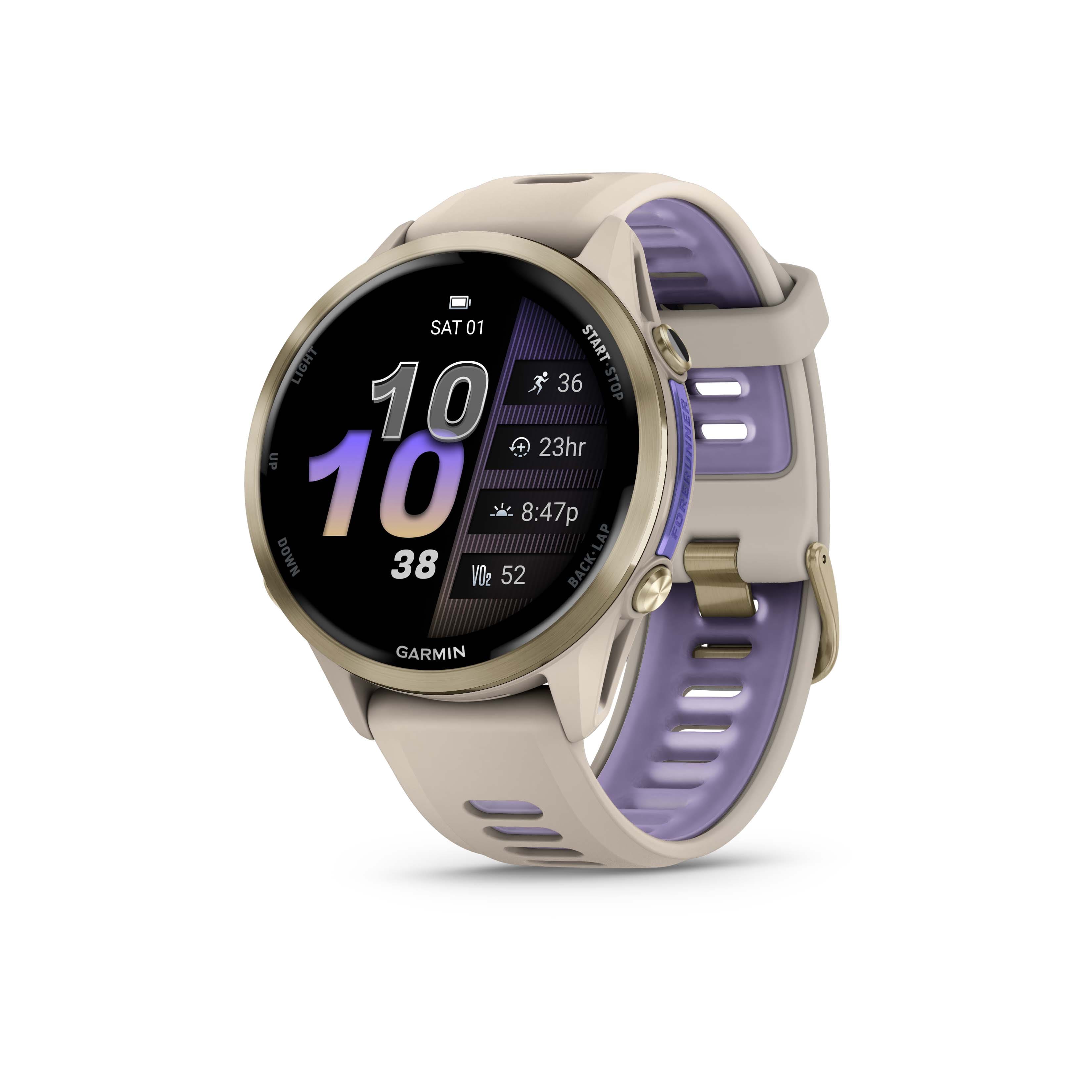 Garmin - Forerunner 970 GPS Smartwatch 47 mm Titanium - Soft Gold Titanium with French Gray Case - (2025) product image