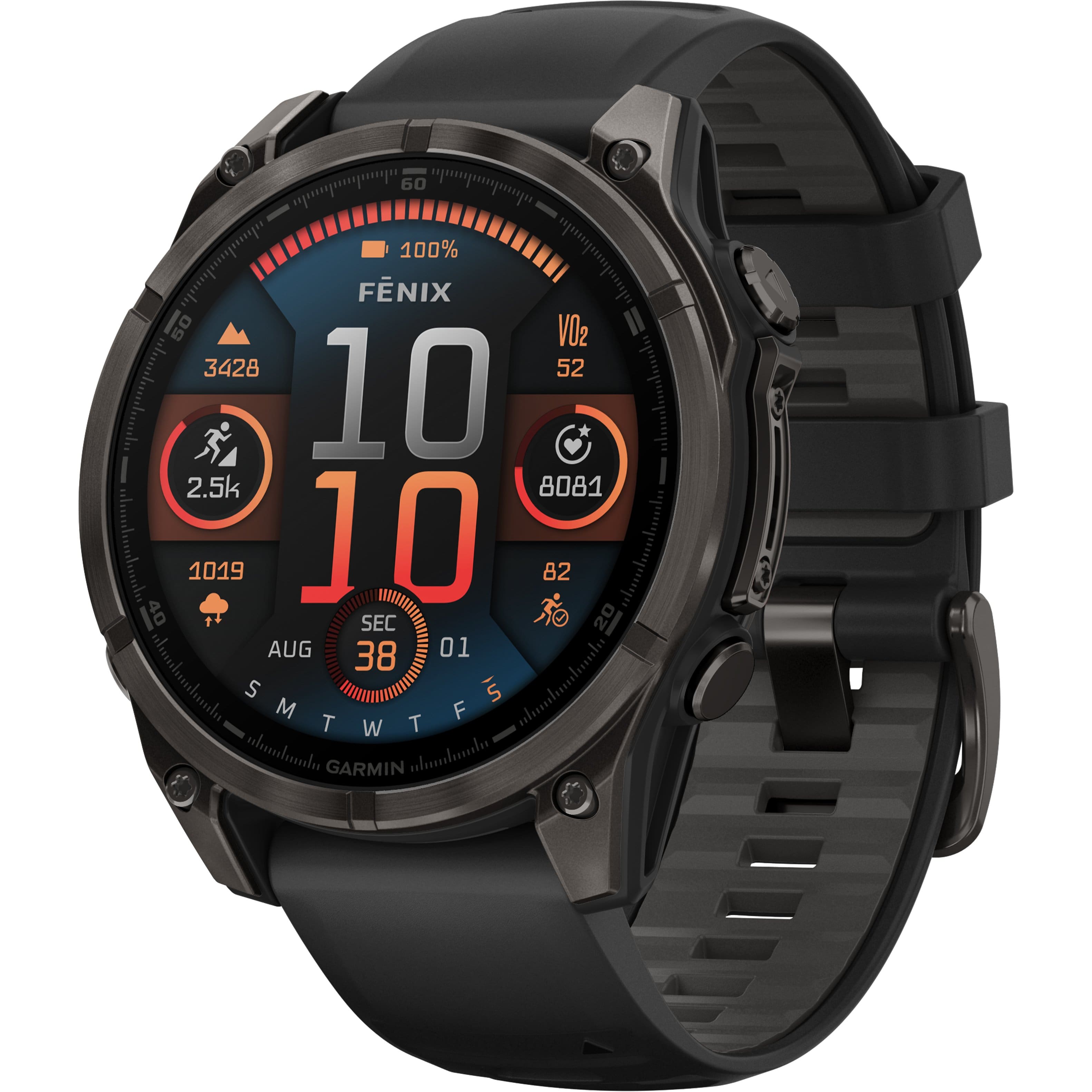 Garmin - fēnix 8 AMOLED Sapphire GPS Smartwatch 47mm Fiber-reinforced polymer - Carbon Gray DLC Titanium - (2024) product im…