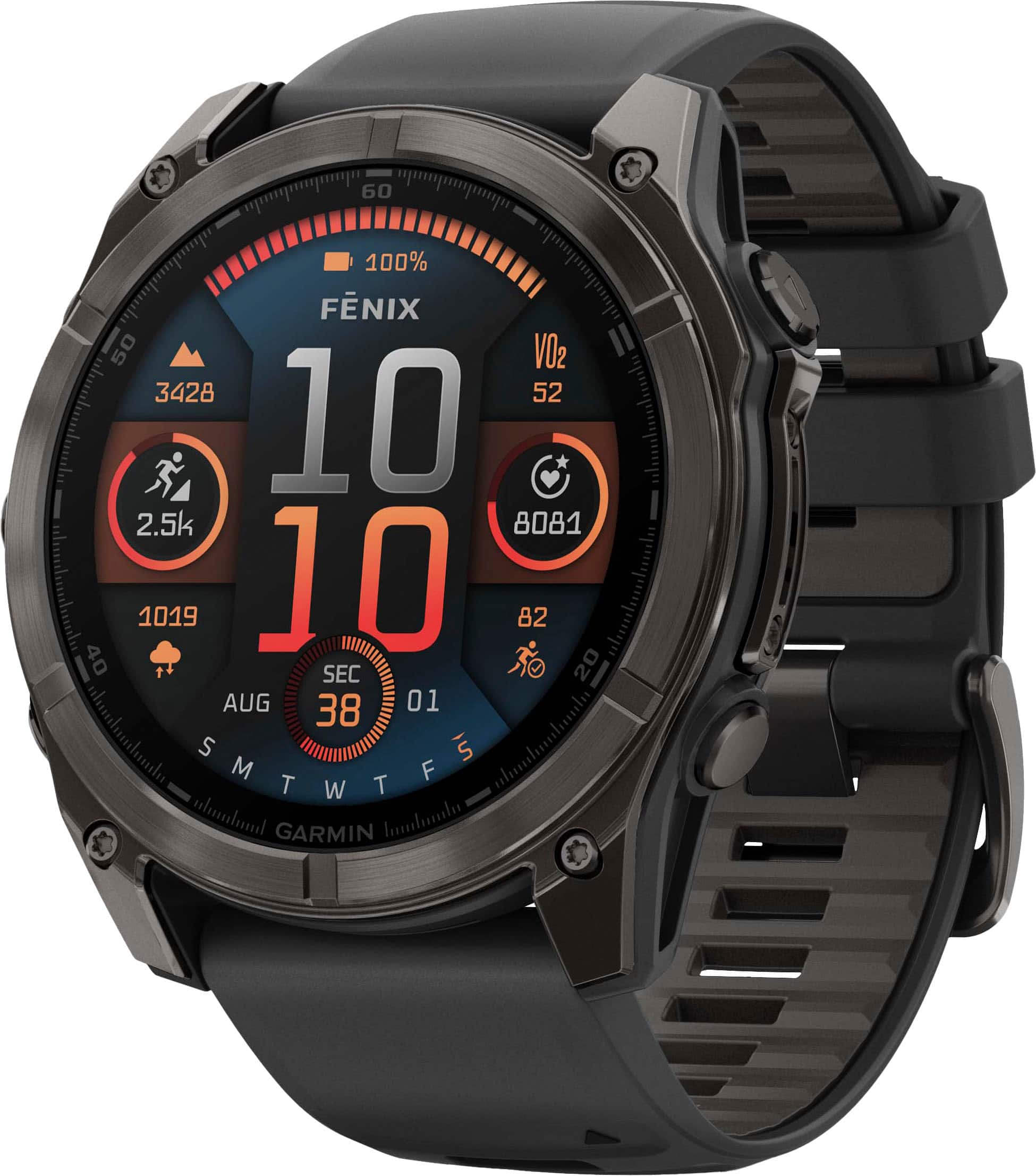 Garmin - fēnix 8 AMOLED Sapphire GPS Smartwatch 51mm Fiber-reinforced polymer - Carbon Gray DLC Titanium - (2024) product im…