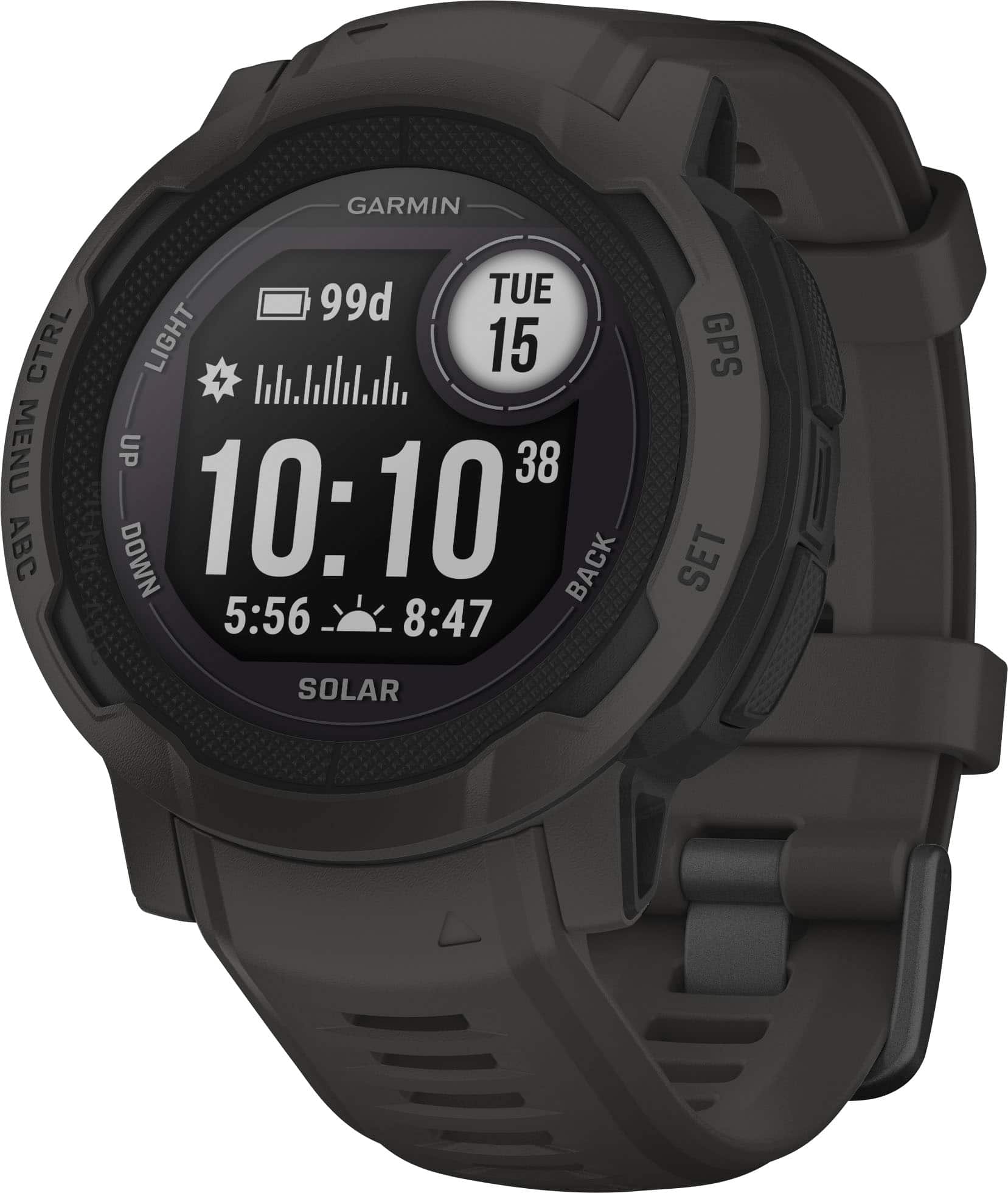 Garmin - Instinct 2 Solar 45 mm Smartwatch Fiber-reinforced Polymer - Graphite - (2022) product image