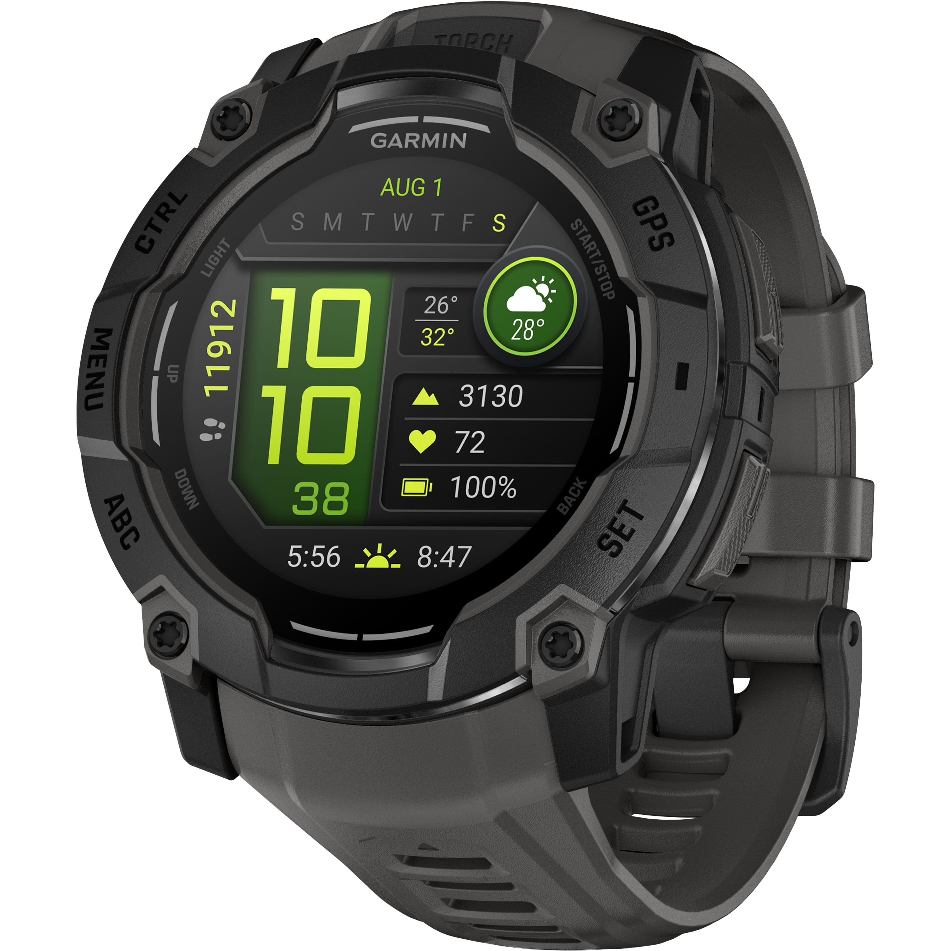 Garmin - Instinct 3 GPS Smartwatch 50 mm AMOLED - Black with Charcoal Band - (2025) product image