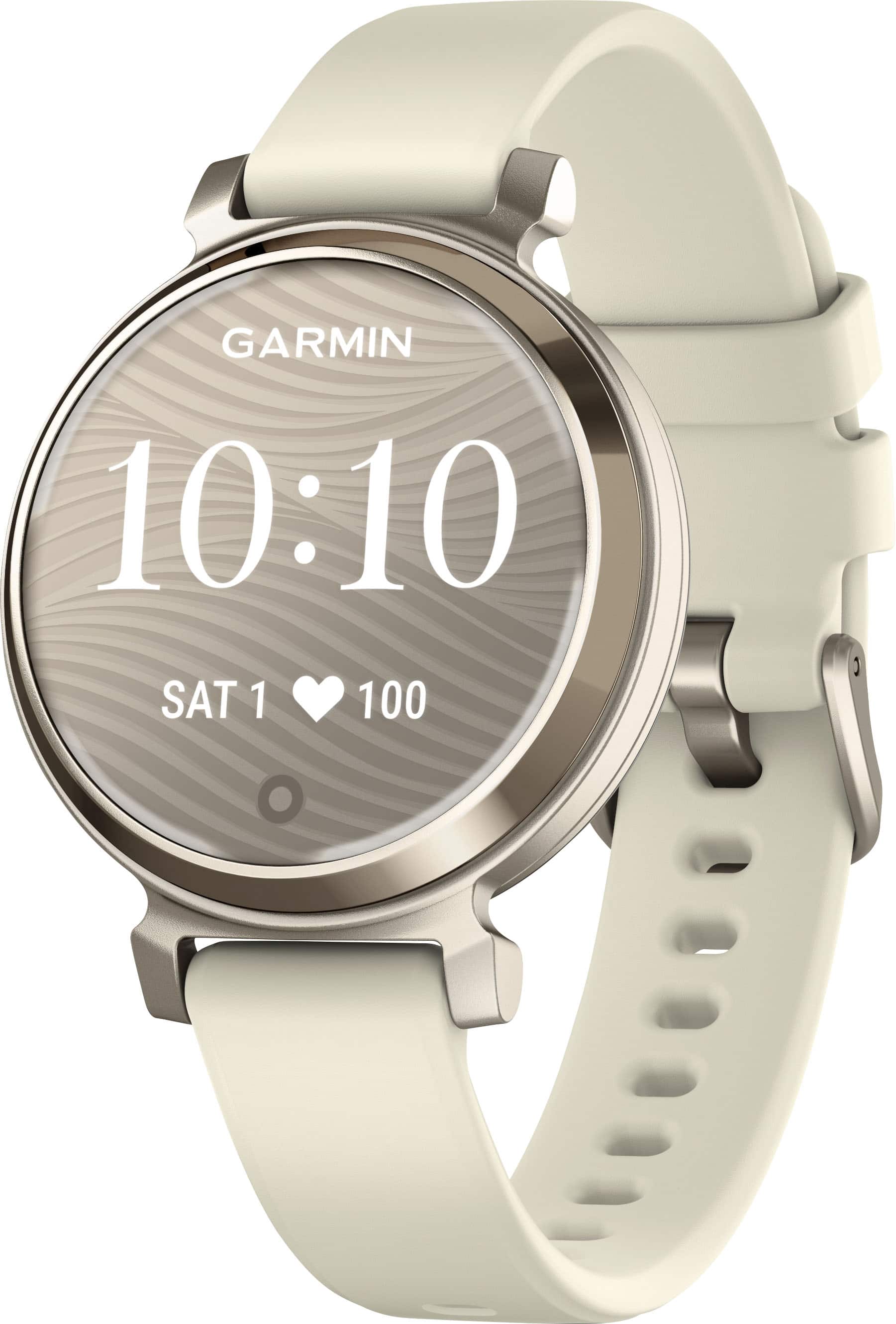 Garmin - Lily 2 Smartwatch 34 mm Anodized Aluminum - Cream Gold with Coconut Silicone Band - (2024) product image