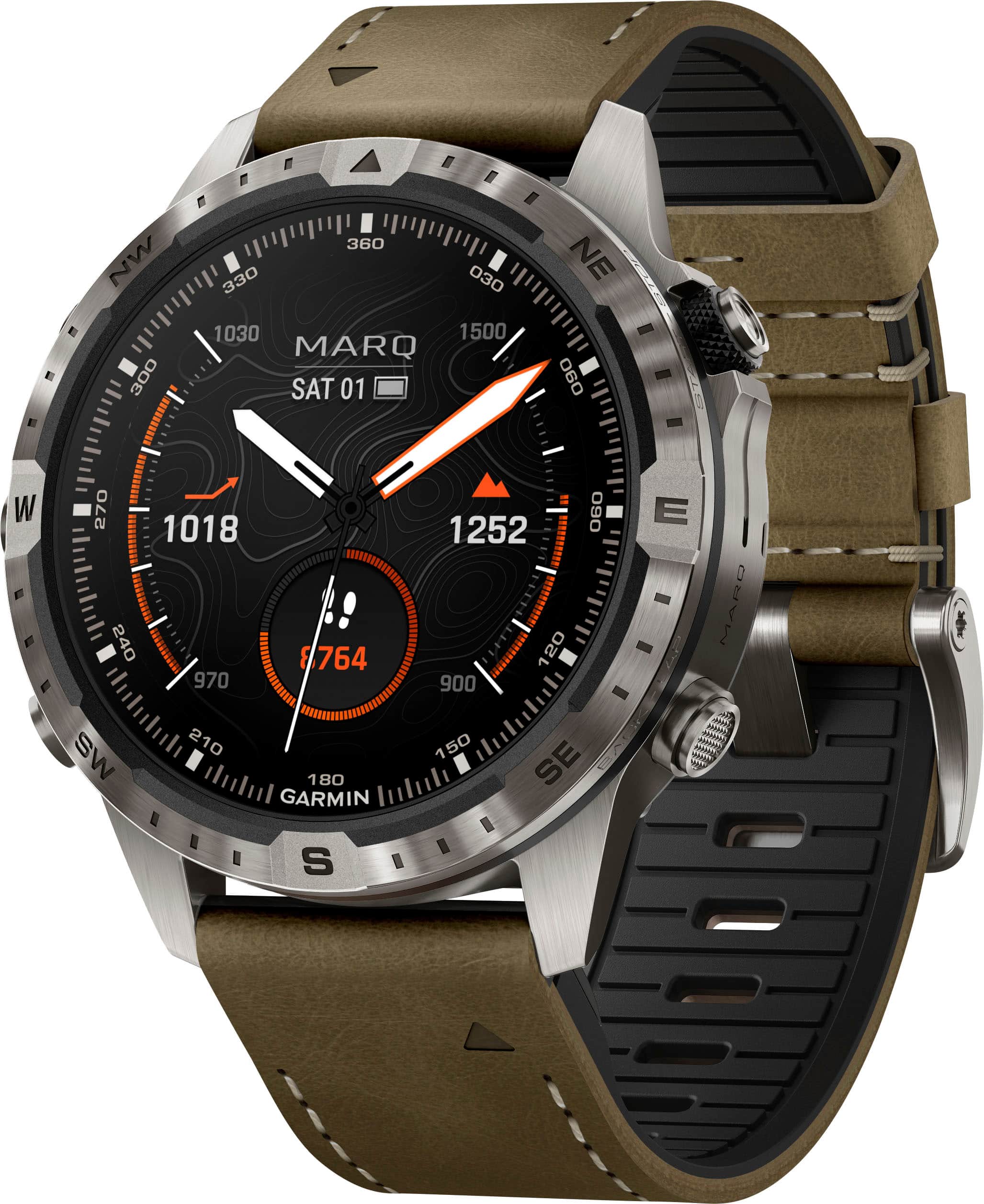 Garmin - MARQ Adventurer (Gen. 2) Modern Tool GPS Smartwatch 46 mm - Titanium - (2019) product image