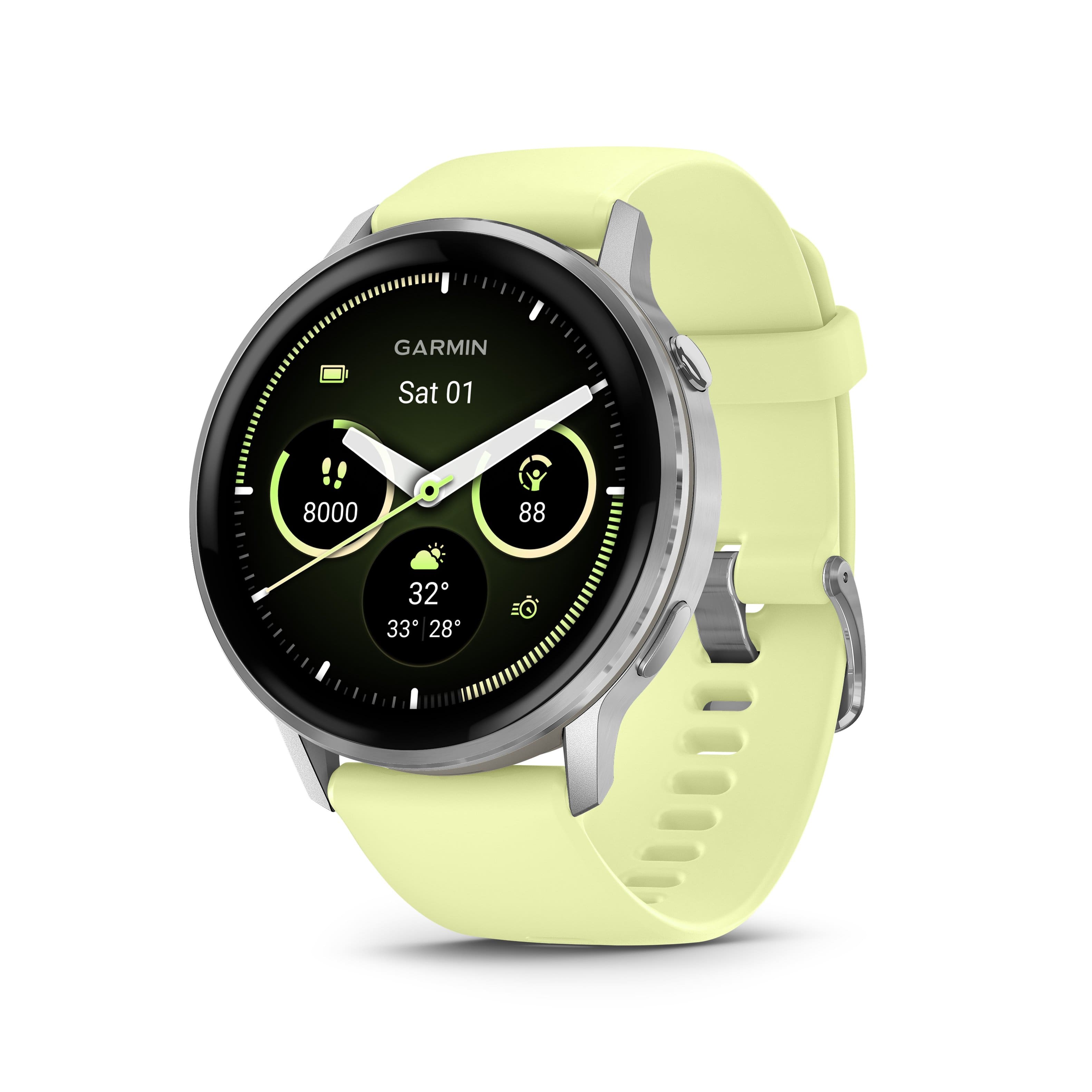 Garmin - Venu 4 GPS Smartwatch 45 mm Fiber-reinforced polymer - Silver - (2025) product image