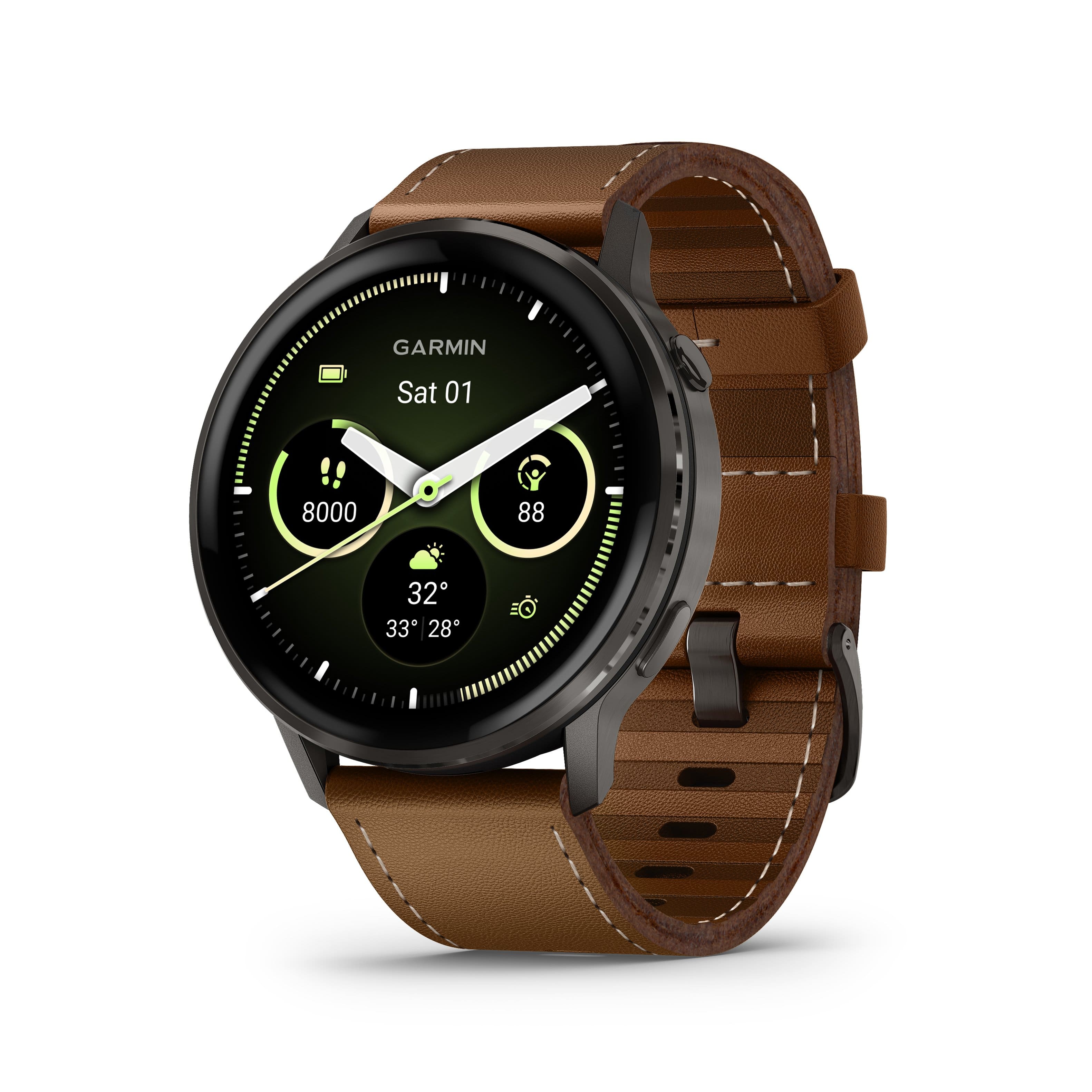 Garmin - Venu 4 GPS Smartwatch 45 mm Fiber-reinforced polymer - Slate - (2025) product image