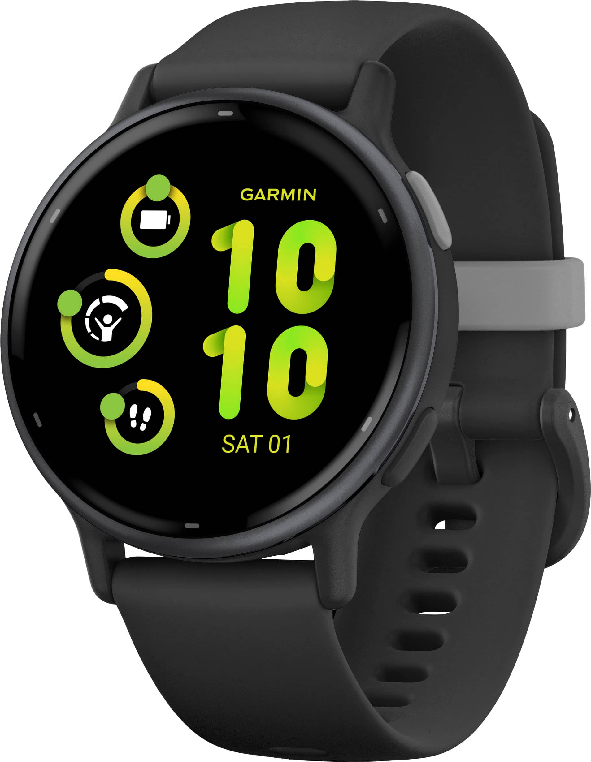 Garmin - vívoactive 5 GPS Smartwatch 42 mm Fiber-reinforced polymer - Slate Aluminum and Black - (2023) product image