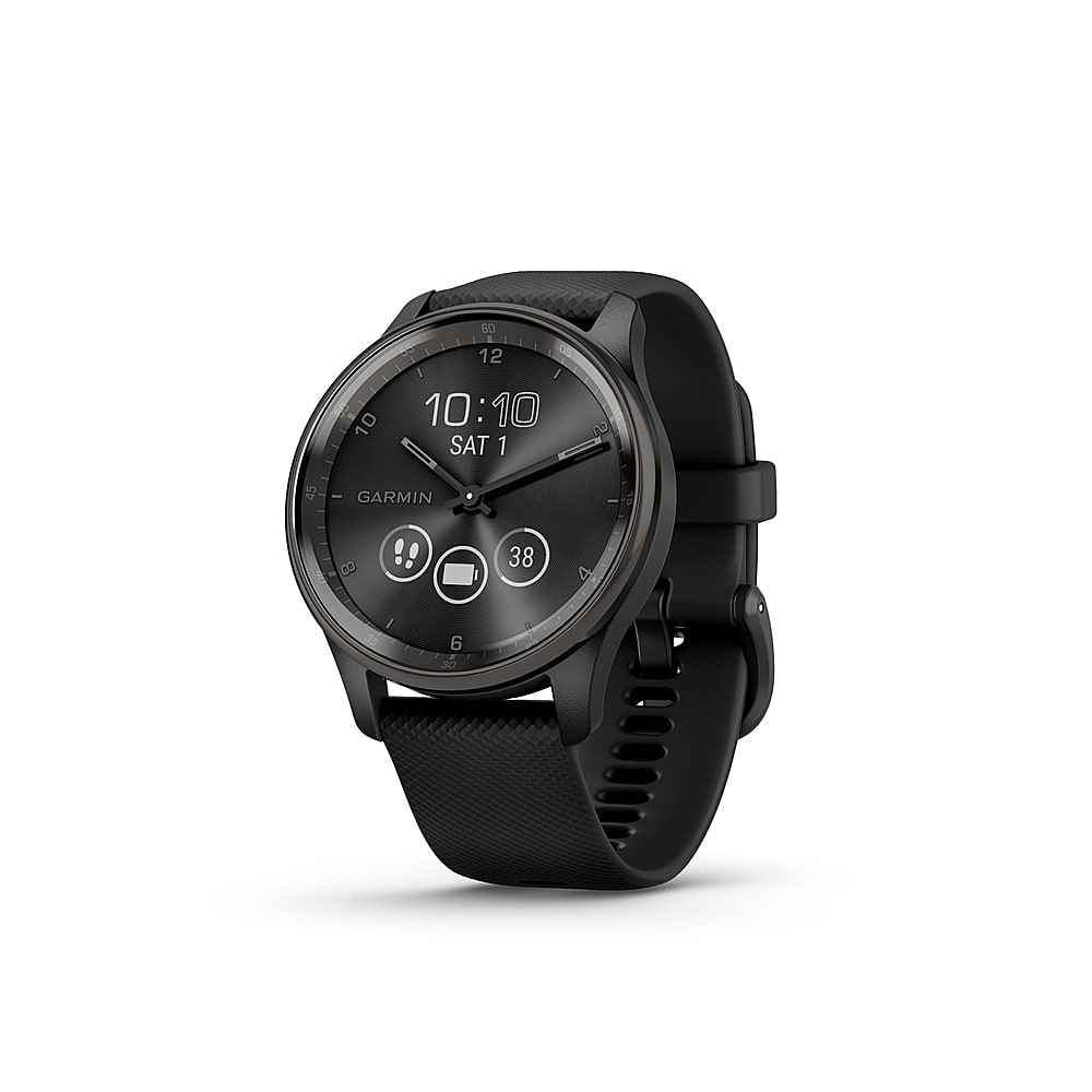 Garmin - vívomove Trend Hybrid Smartwatch 40 mm Fiber-Reinforced Polymer - Slate Stainless Steel - (2023) product image