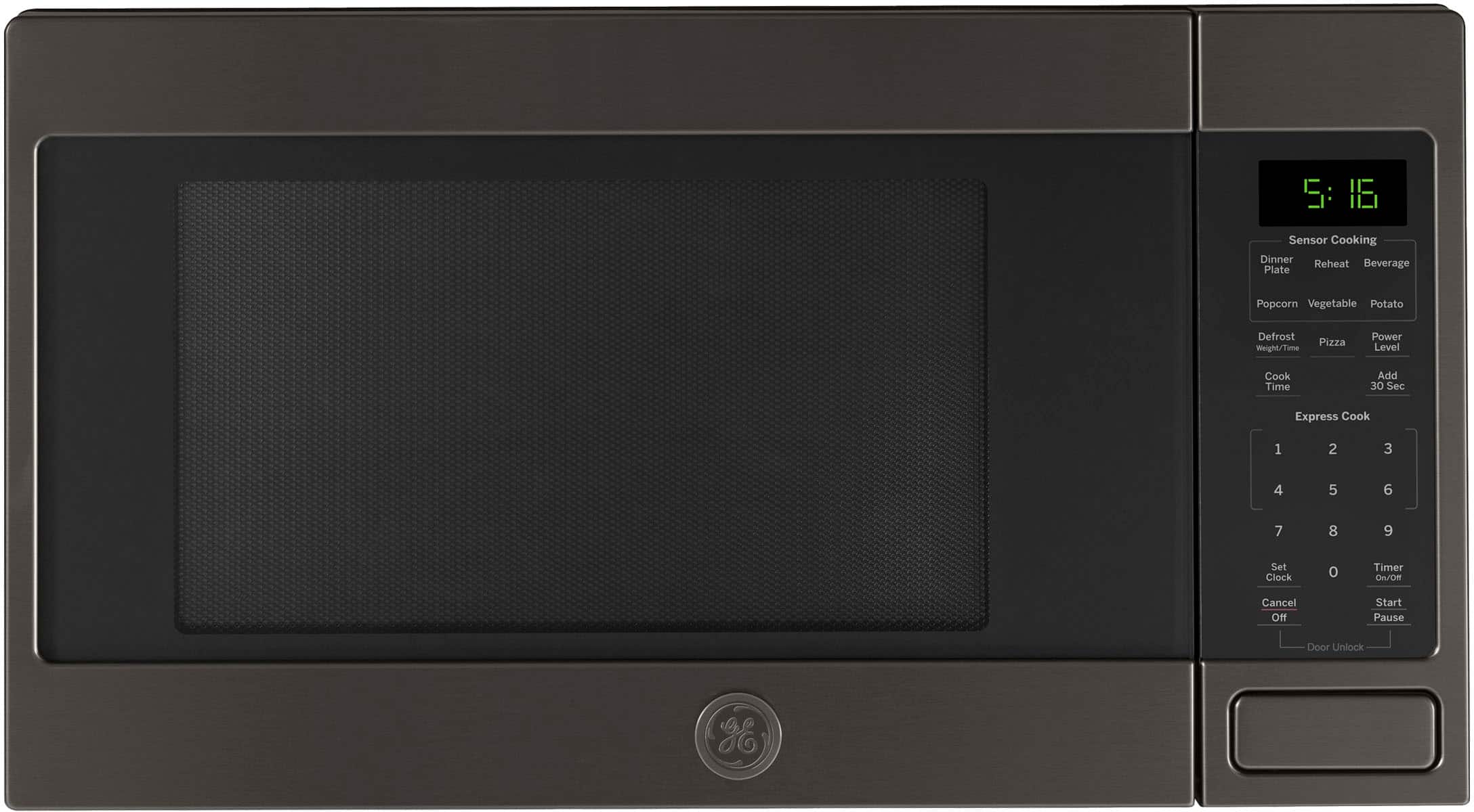 GE - 1.6 Cu. Ft. Countertop Microwave with Sensor Cooking and Defrost - Black Stainless Steel product image