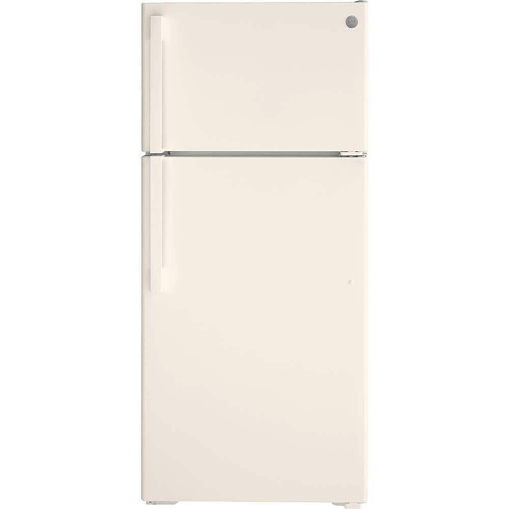 GE - 16.6 Cu. Ft. Top-Freezer Refrigerator with LED Interior Lighting - Bisque product image