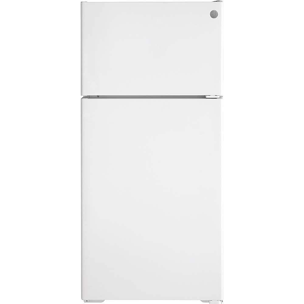 GE - 16.6 Cu. Ft. Top-Freezer Refrigerator with LED Interior Lighting - White product image