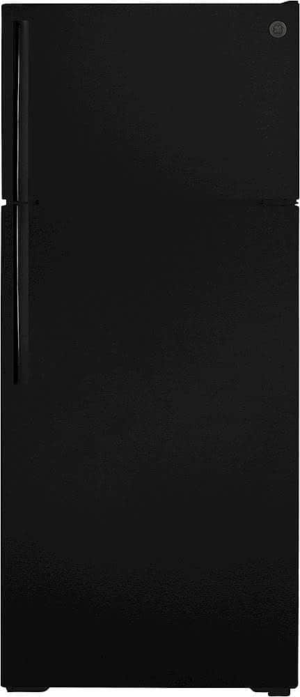 GE - 17.5 Cu. Ft. Top-Freezer Refrigerator with Interior LED Lighting - Black product image