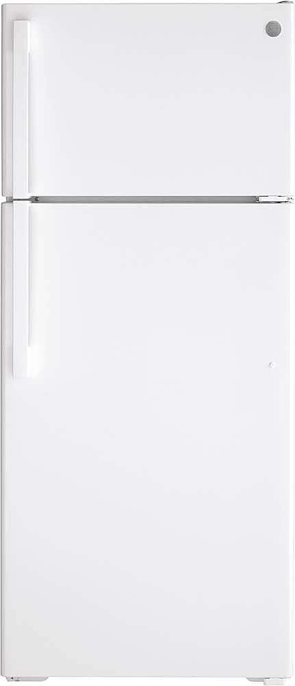 GE - 17.5 Cu. Ft. Top-Freezer Refrigerator with LED Interior Lighting - White product image