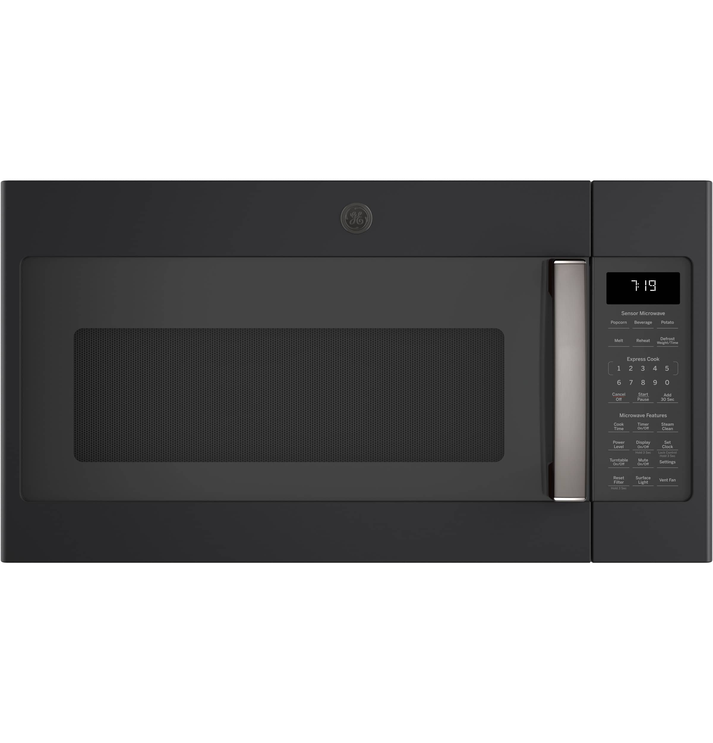 GE - 1.9 Cu. Ft. Over-the-Range Microwave with Steam Cleaning - Black Slate product image