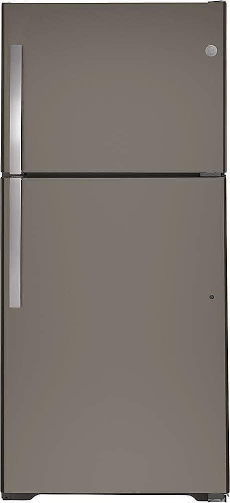 GE - 19.2 Cu. Ft. Top-Freezer Refrigerator with Garage Ready Design - Slate product image