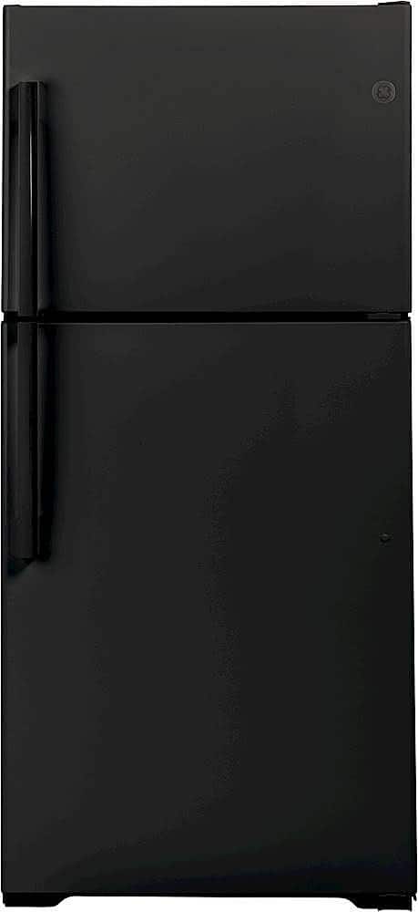 GE - 21.9 Cu. Ft. Top-Freezer Refrigerator with Garage Ready Performance - Black product image