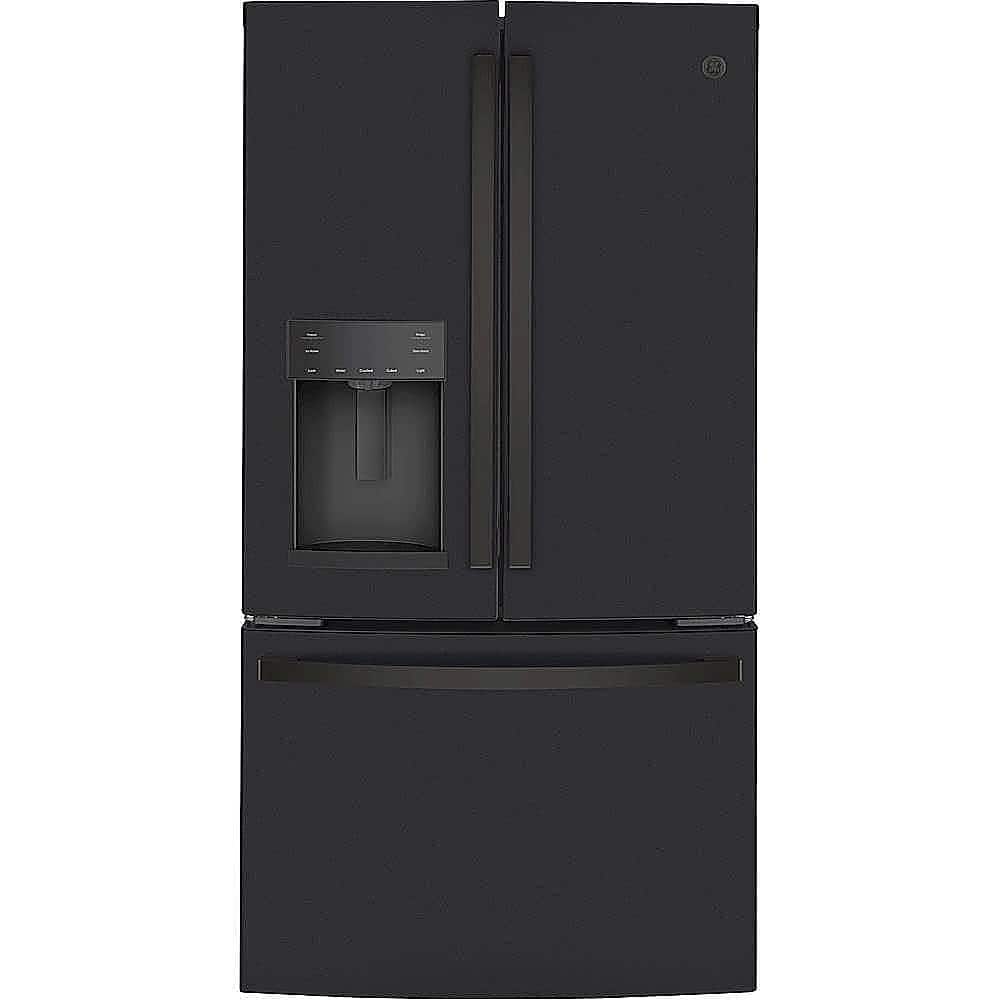 GE - 22.1 Cu. Ft. French Door Counter-Depth Refrigerator with Space Saving Ice Maker - Black Slate product image