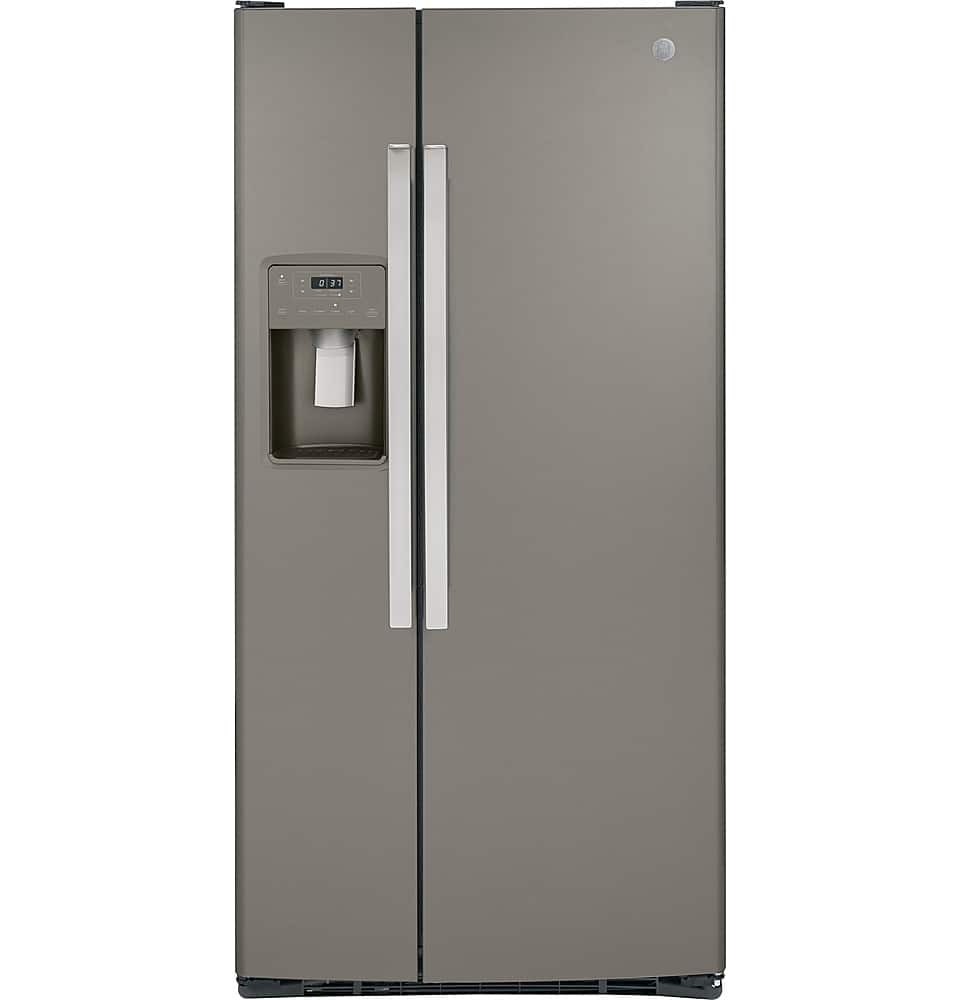 GE - 23.0 Cu. Ft. Side-by-Side Refrigerator with External Ice & Water Dispenser - Slate product image