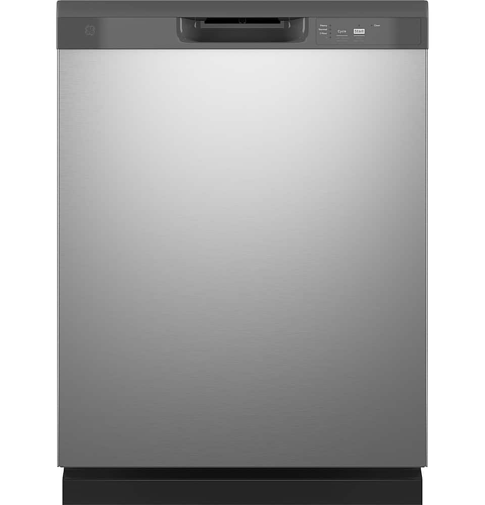 GE - 24" Front Control Built-In Plastic Tub Dishwasher with Extra Heavy Duty Wash Cycle and 60dBA - Black product image