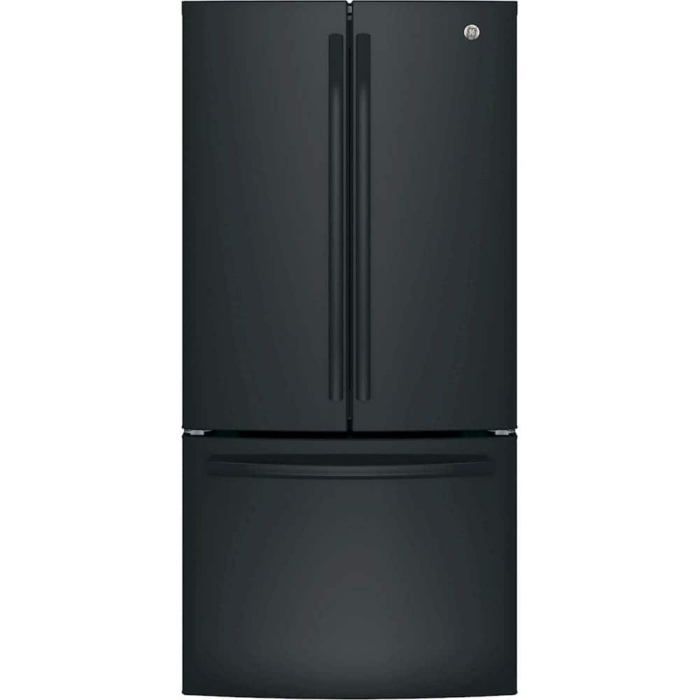 GE - 24.7 Cu. Ft. French Door Refrigerator with Internal Water Dispenser - High Gloss Black product image