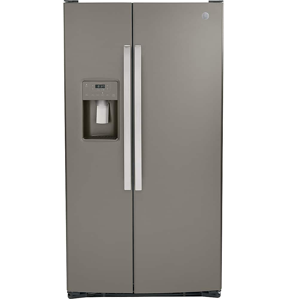 GE - 25.3 Cu. Ft. Side-by-Side Refrigerator with External Ice & Water Dispenser - Slate product image