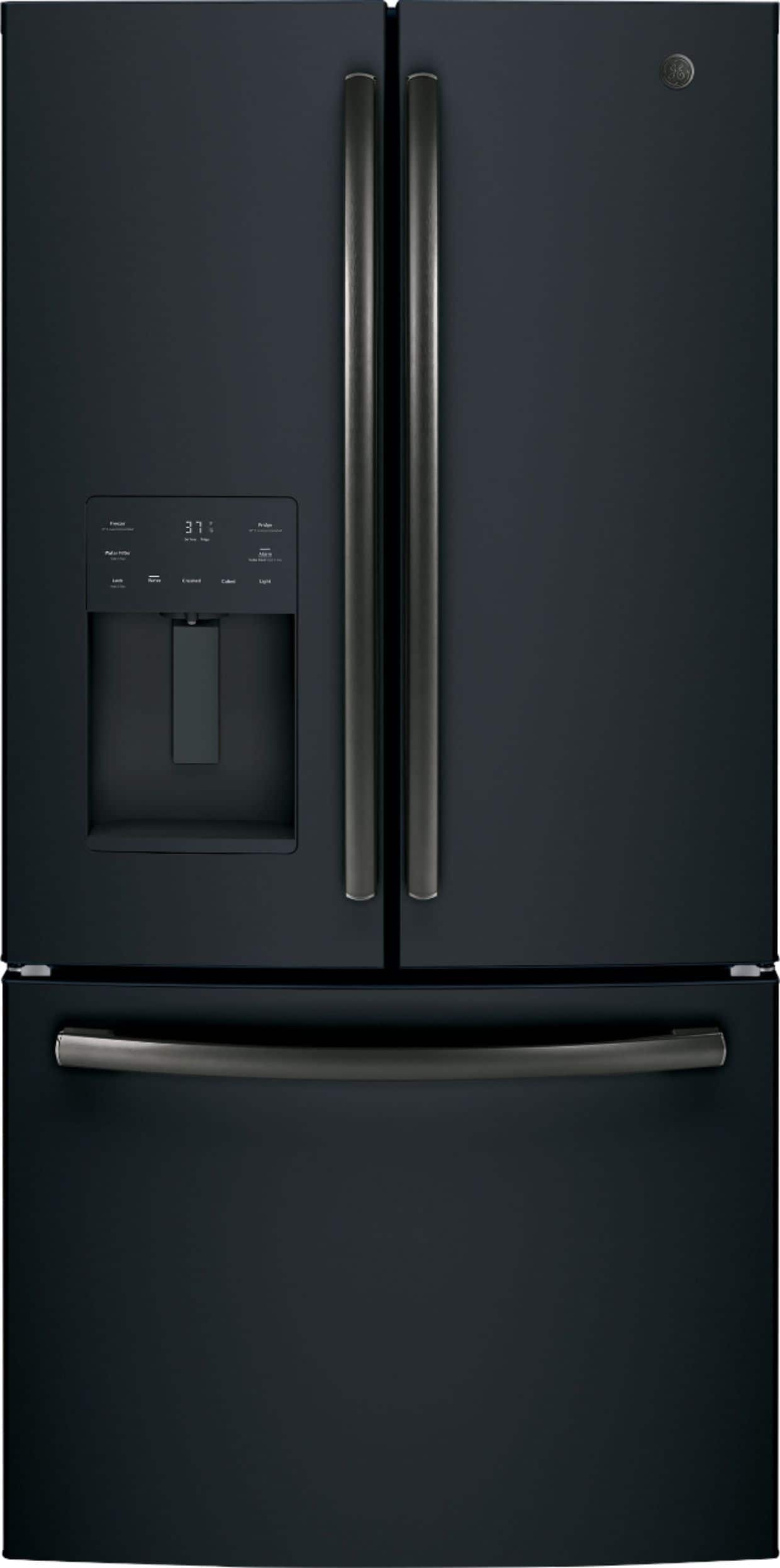 GE - 25.6 Cu. Ft. French Door Refrigerator with In-the-Door Ice Maker - Black Slate product image