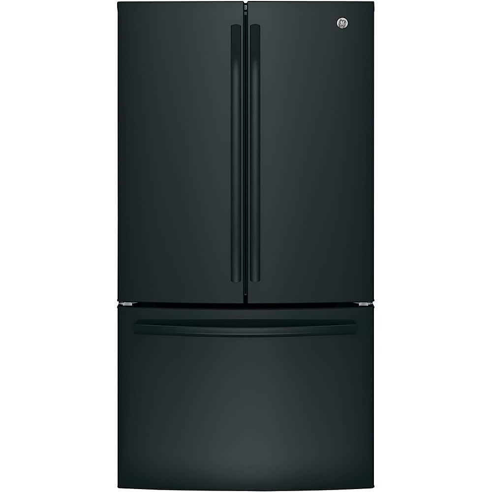 GE - 27.0 Cu. Ft. French Door Refrigerator with Internal Water Dispenser - High Gloss Black product image