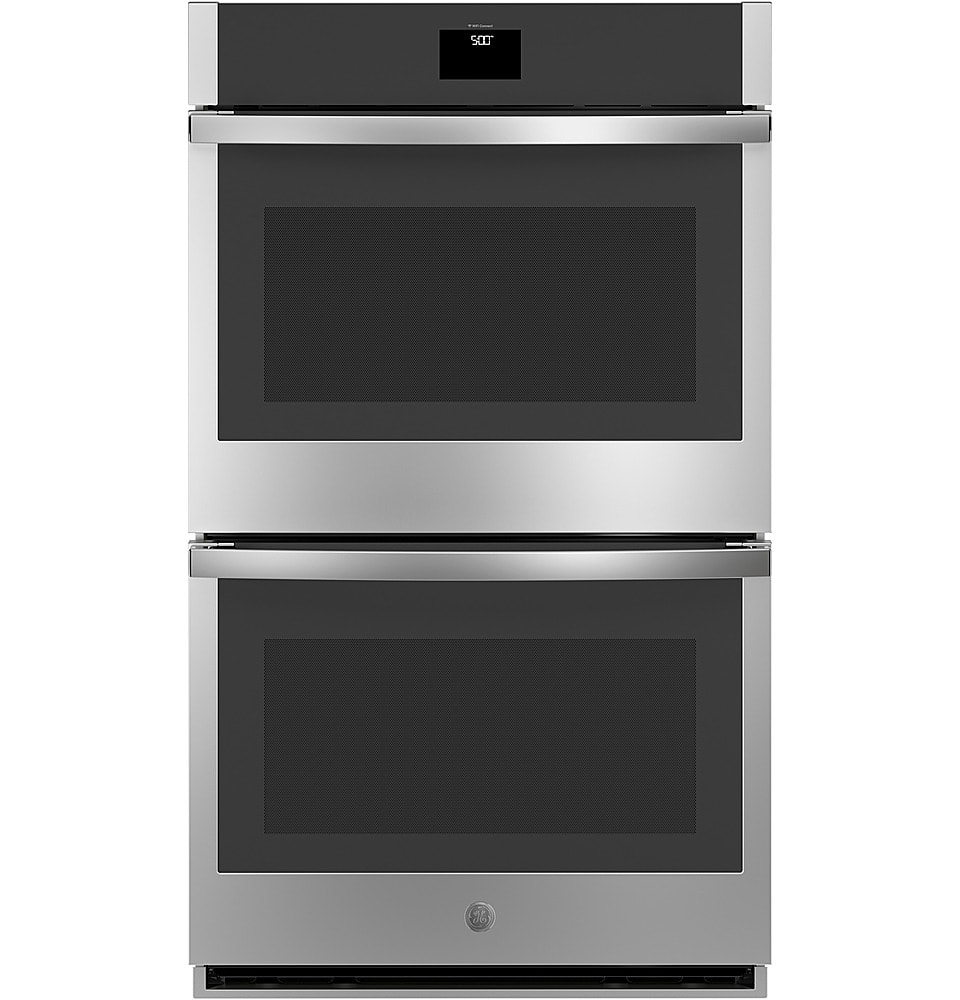 GE - 30" Built-In Electric Convection Double Wall Oven with No Preheat Air Fry - Black product image