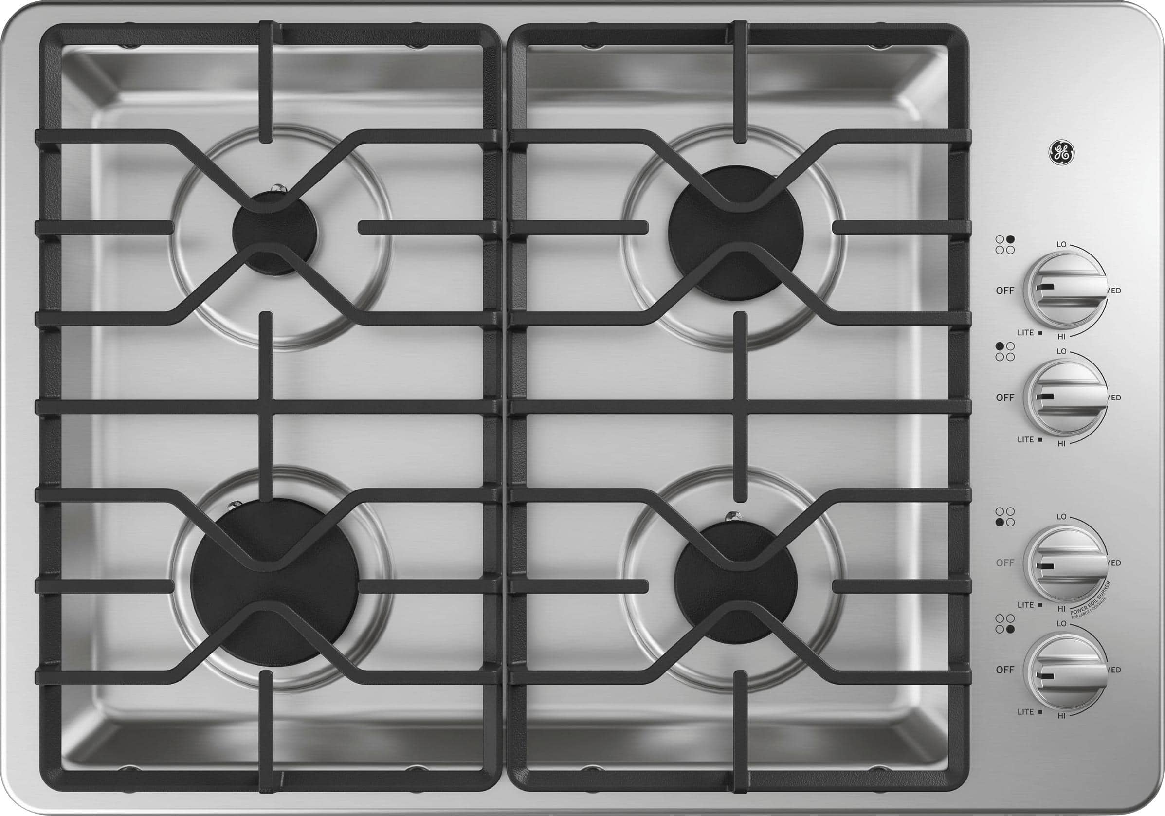GE - 30" Built-In Gas Cooktop - Stainless Steel product image