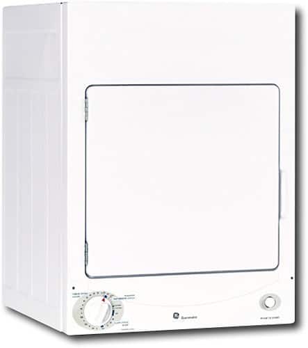 GE - 3.6 Cu. Ft. Stackable Electric Dryer - White on White product image
