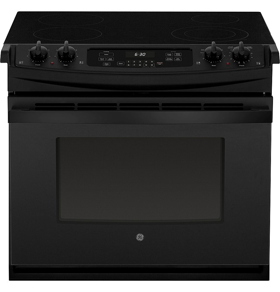 GE - 4.4 Cu. Ft. Self-Cleaning Drop-In Electric Range - Black product image