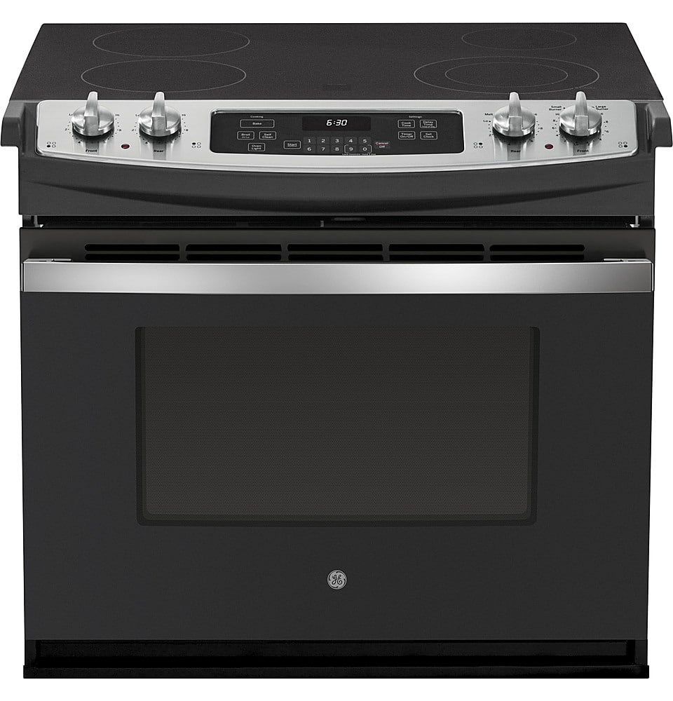 GE - 4.4 Cu. Ft. Self-Cleaning Drop-In Electric Range - Stainless Steel product image