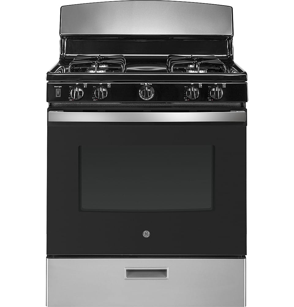 GE - 4.8 Cu. Ft. Freestanding Gas Range with Precise Simmer Burner and Sealed Cooktop Burners - Stainless Steel product image