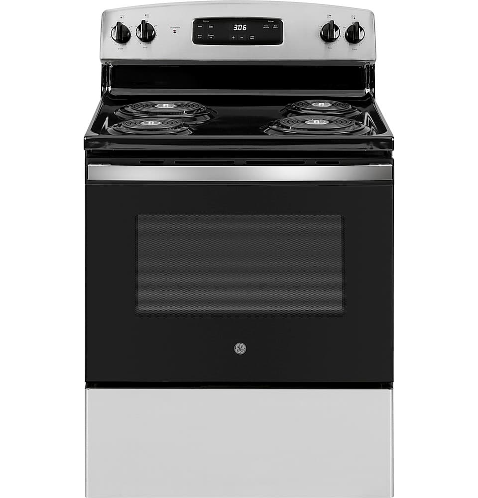 GE - 5.0 Cu. Ft. Freestanding Electric Range - Stainless Steel product image