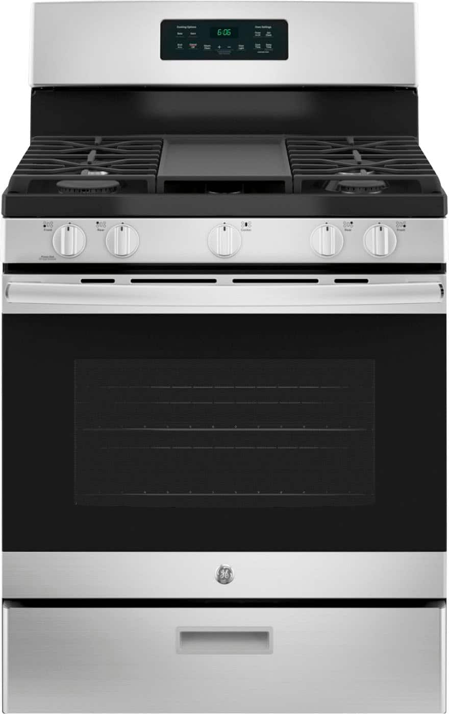 GE - 5.0 Cu. Ft. Freestanding Gas Range - Stainless Steel product image