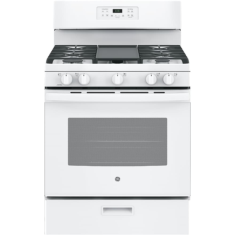 GE - 5.0 Cu. Ft. Freestanding Gas Range - White product image