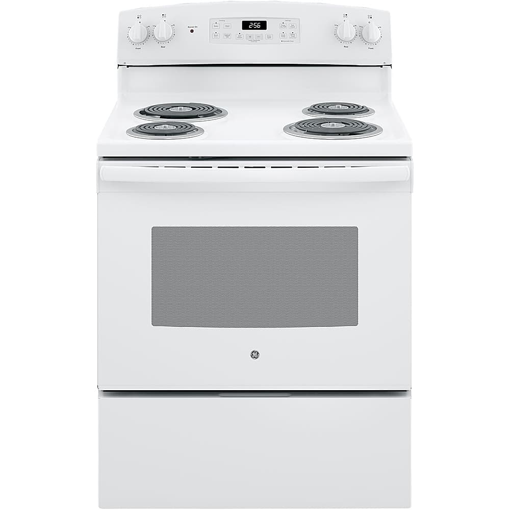 GE - 5.0 Cu. Ft. Self-Cleaning Freestanding Electric Range - White product image