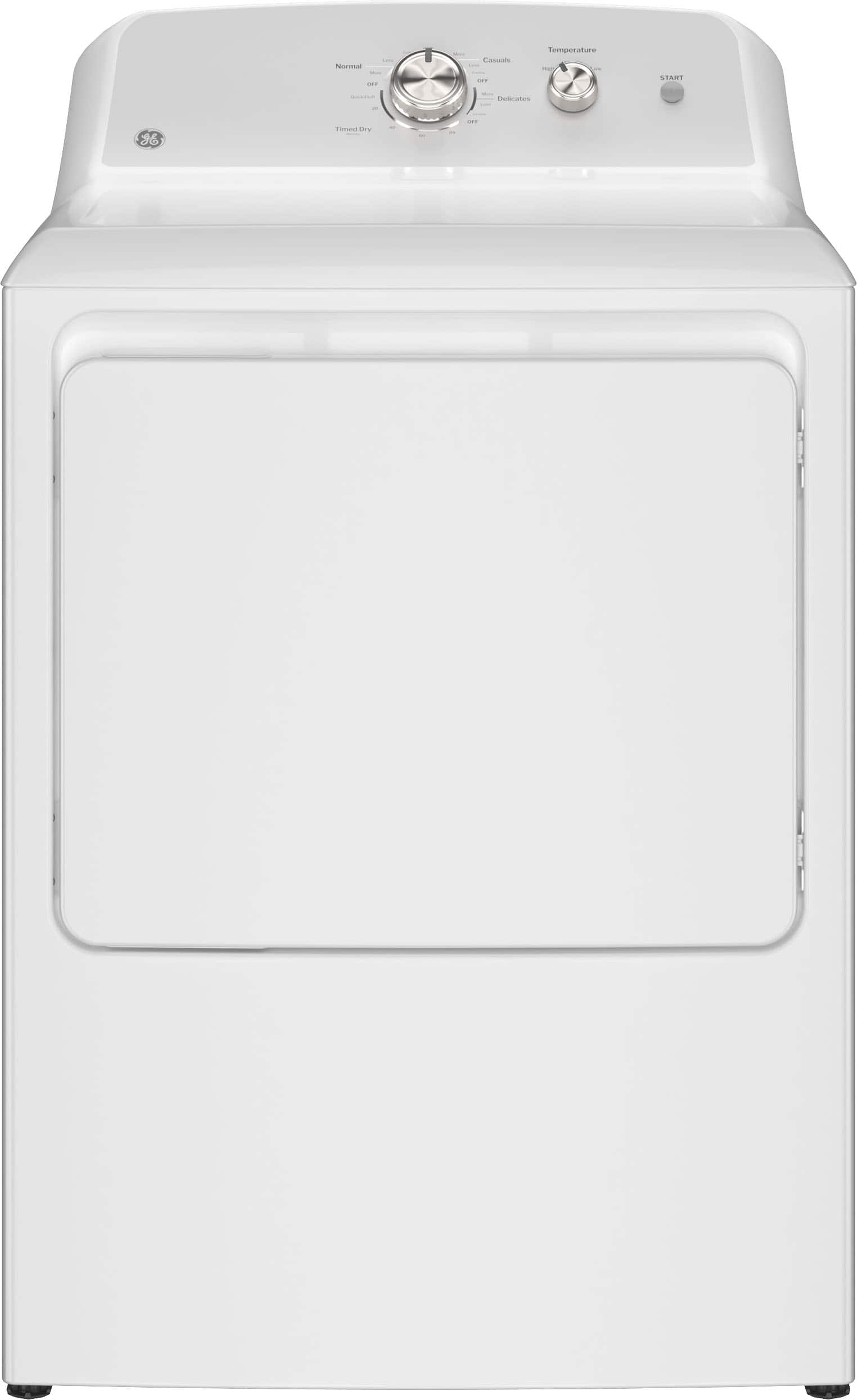GE - 7.2 Cu. Ft. Gas Dryer with Long Venting up to 120 Ft - White with Silver Matte product image