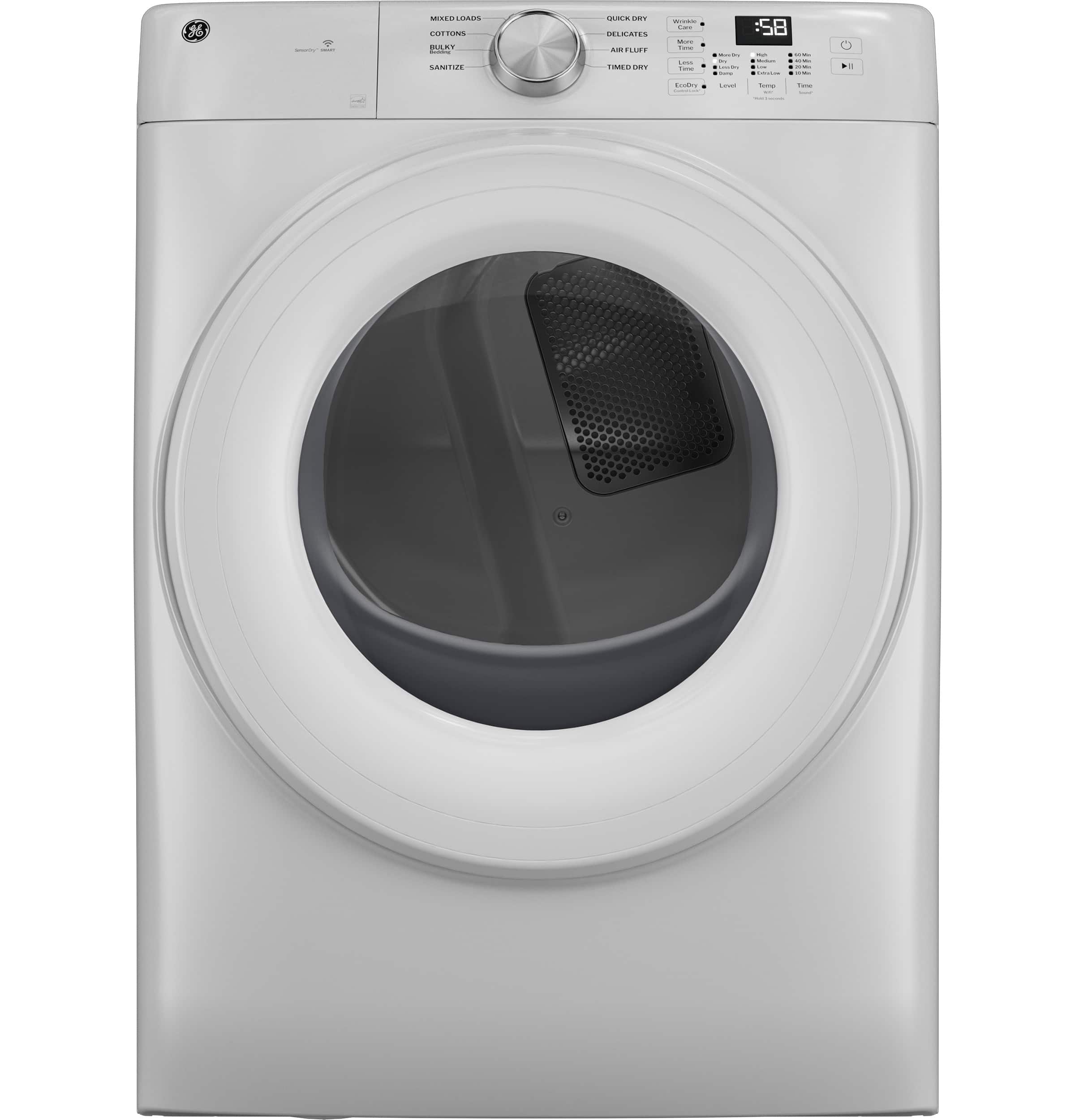 GE - 7.8 Cu. Ft. Stackable Smart Electric Dryer with Sanitize Cycle - White product image